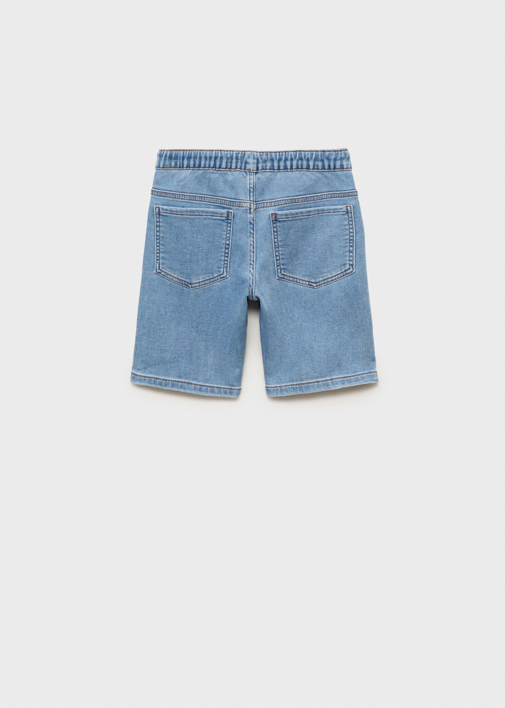 Denim bermuda shorts with drawstring - Reverse of the article