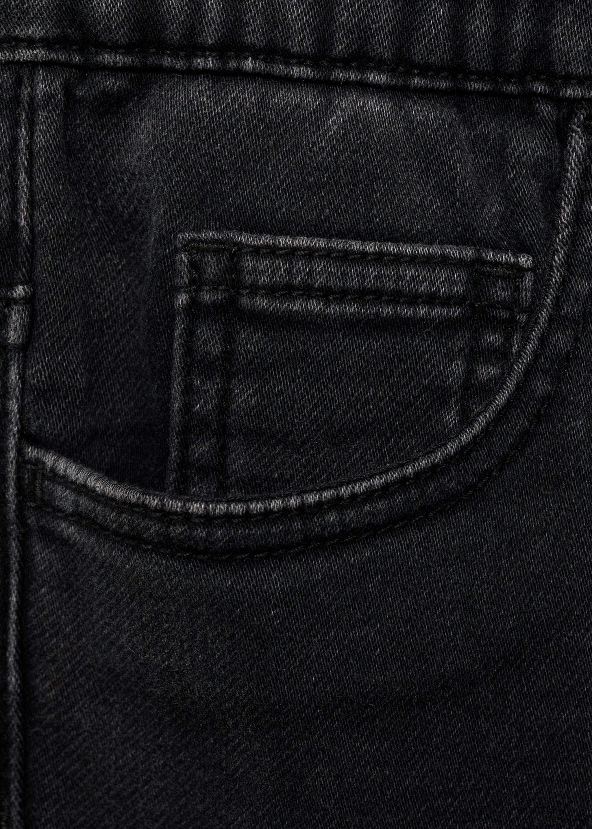 Denim bermuda shorts with drawstring - Details of the article 0