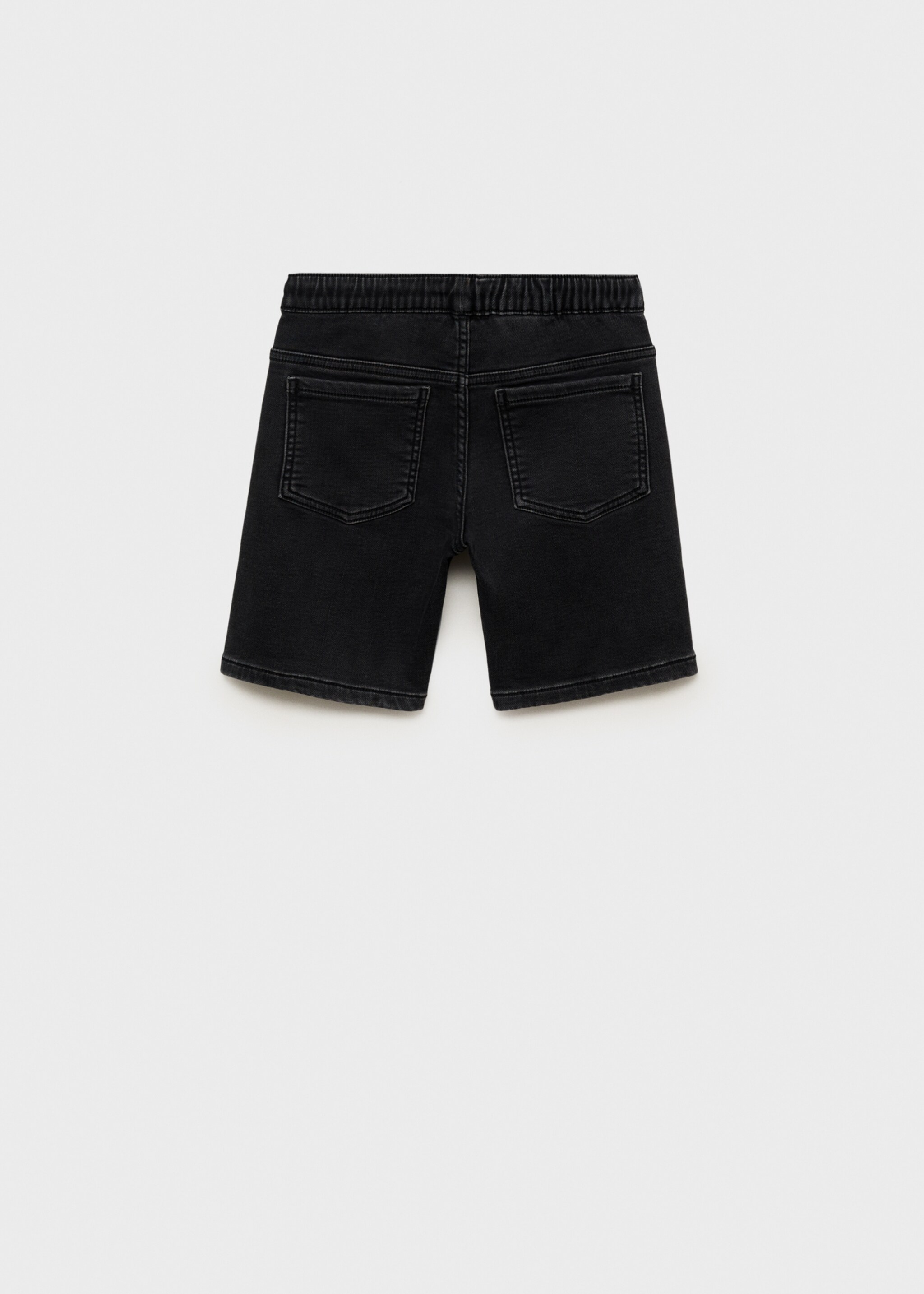 Denim bermuda shorts with drawstring - Reverse of the article