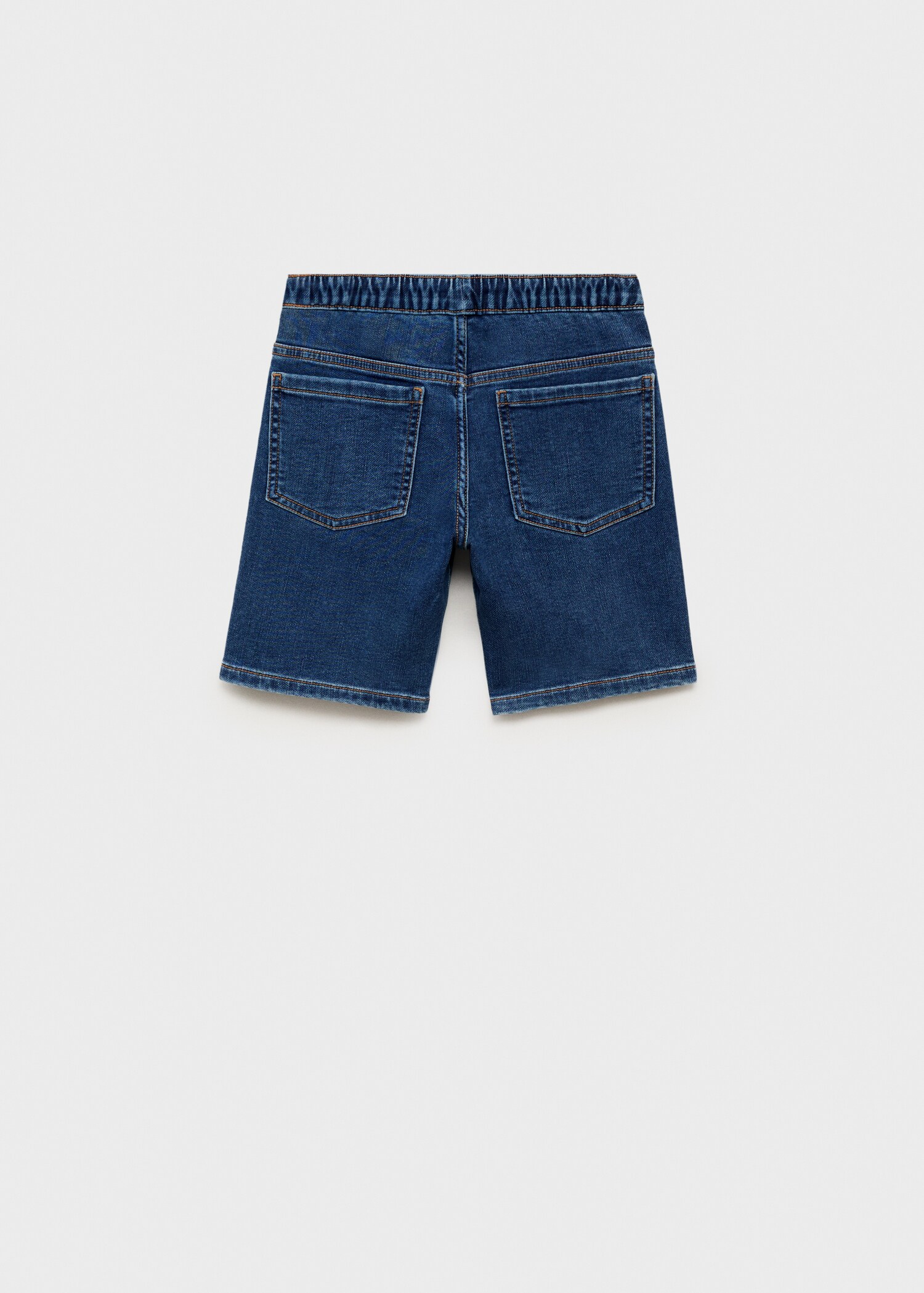 Denim bermuda shorts with drawstring - Reverse of the article