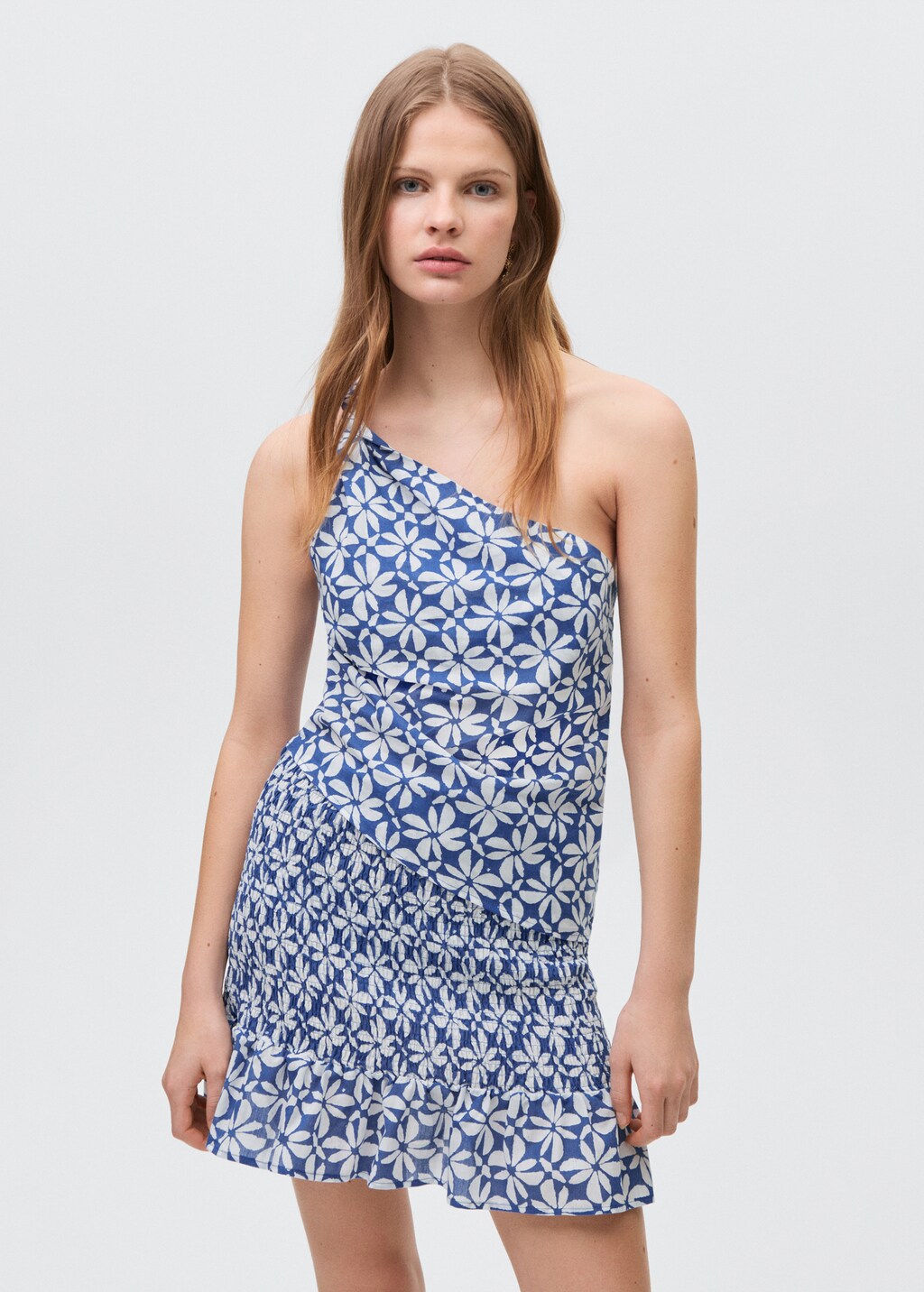 Printed pleated skirt