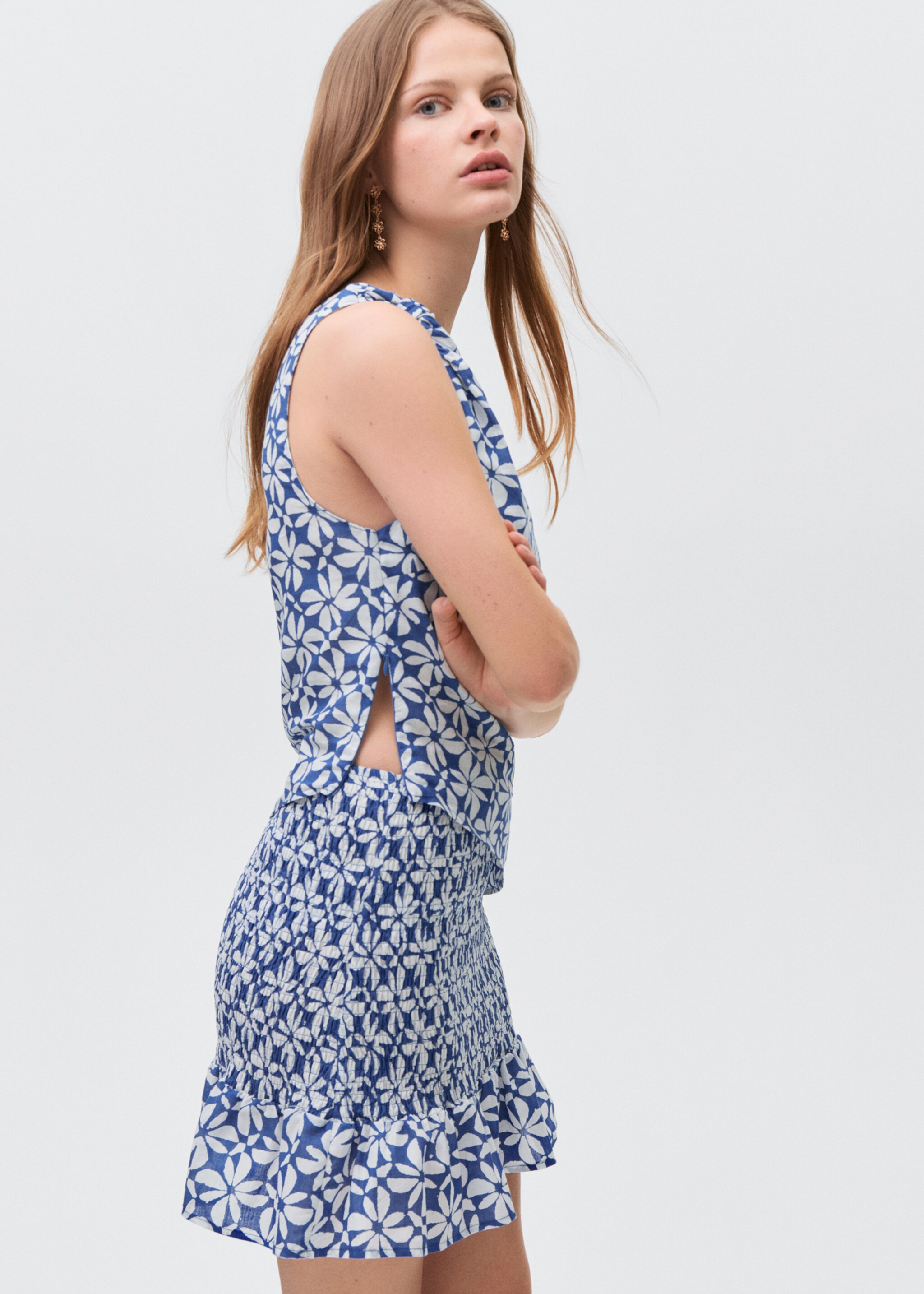 Printed pleated skirt - Details of the article 6
