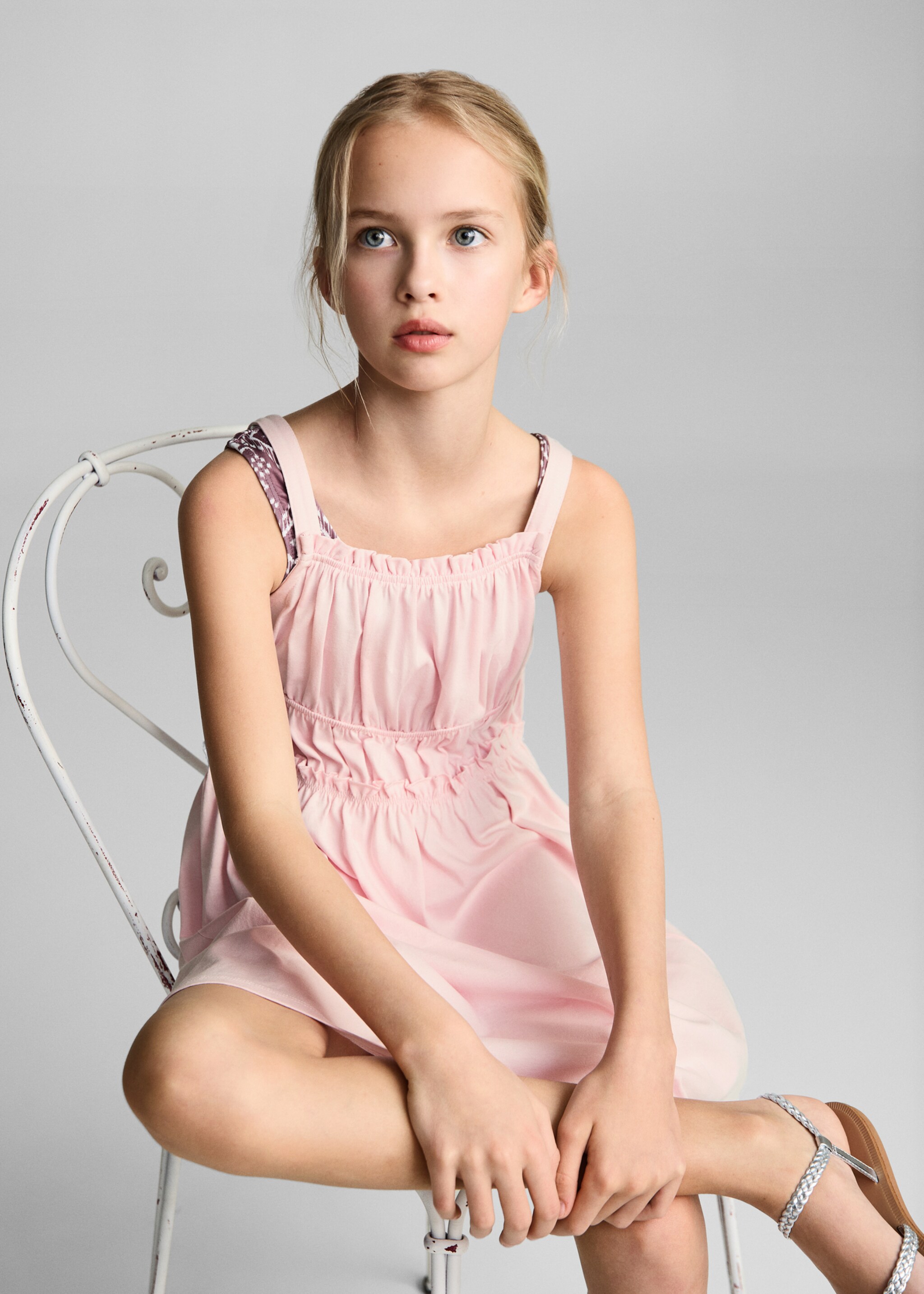 Ruched straps dress - Medium plane