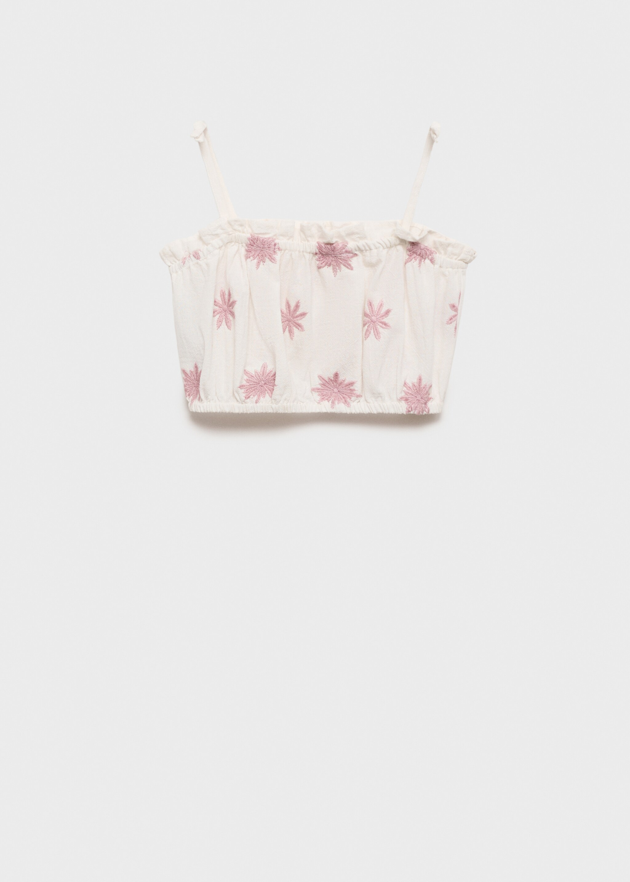 İşlemeli crop bluz - Modelsiz ürün