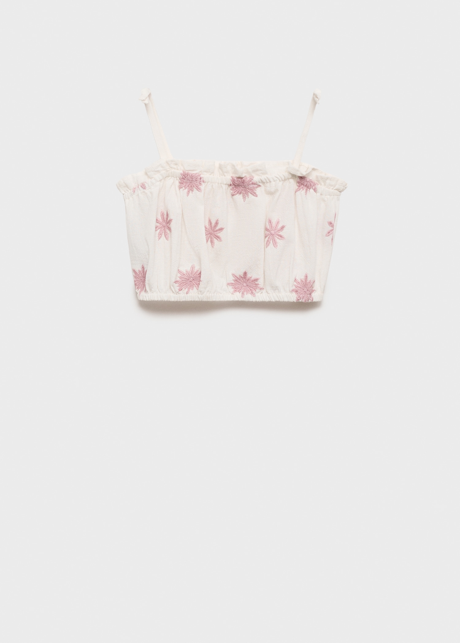 Embroidered crop top - Article without model