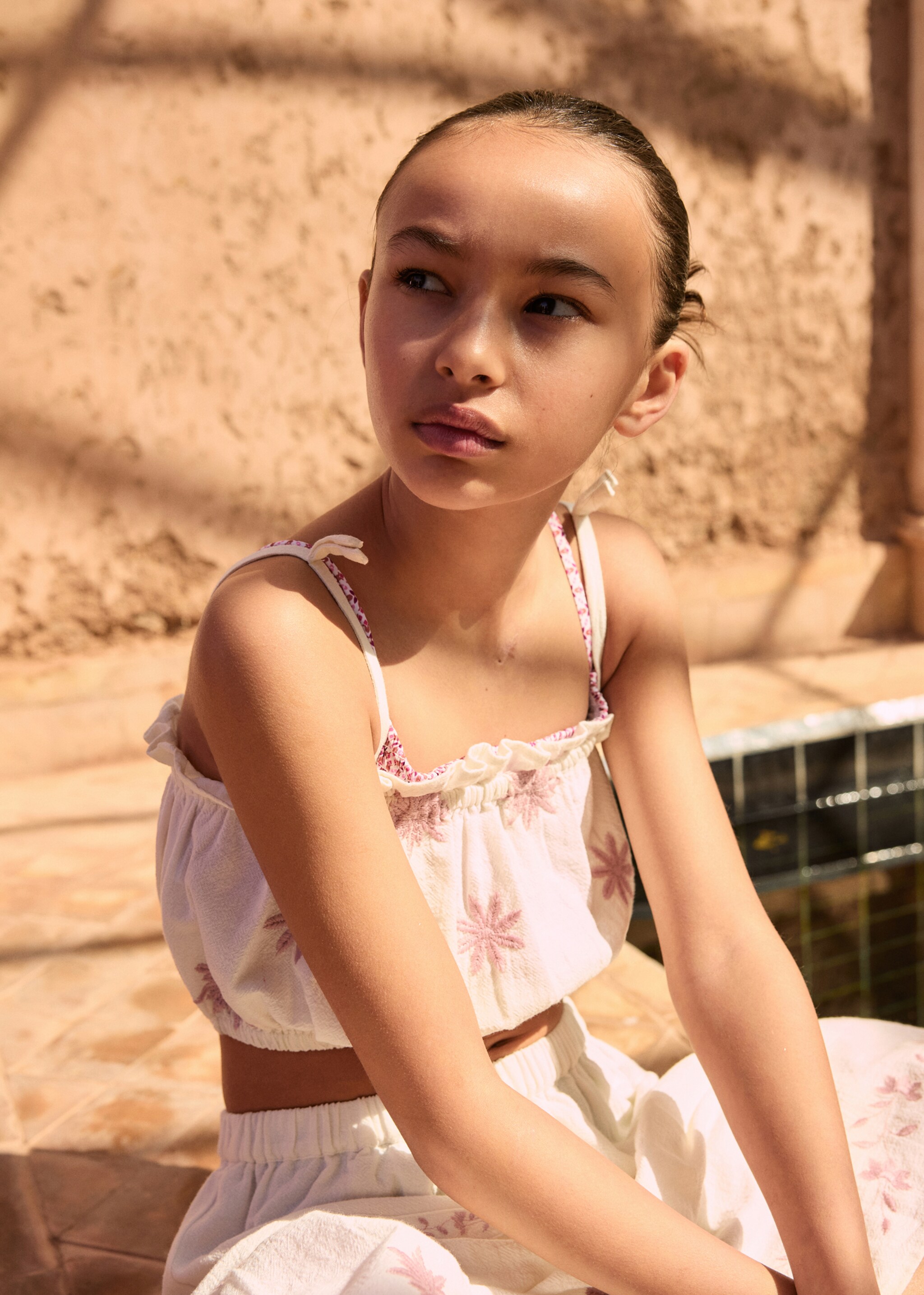 İşlemeli crop bluz - Ürün detayı 5