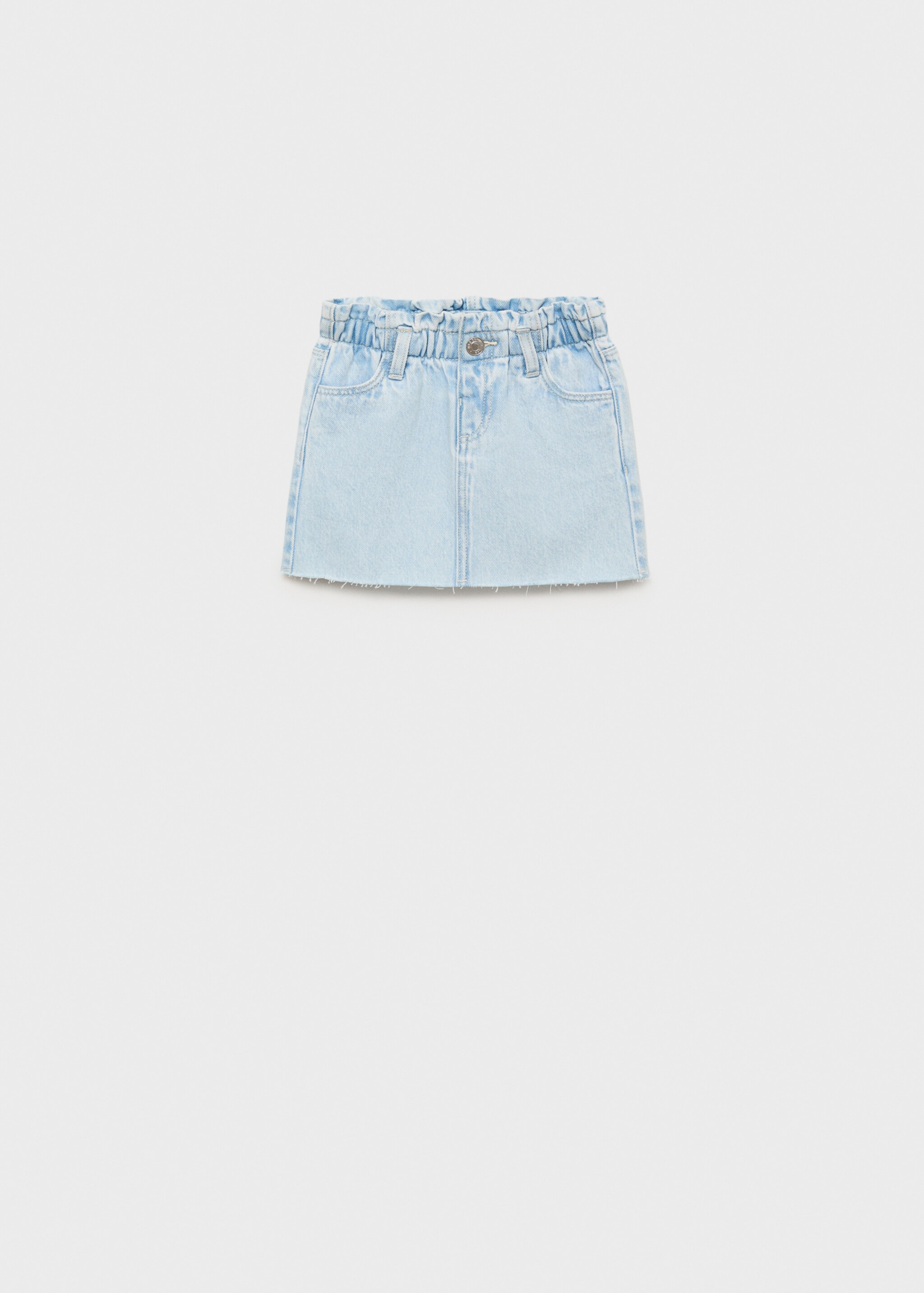 Denim skirt with frayed hem - Article without model
