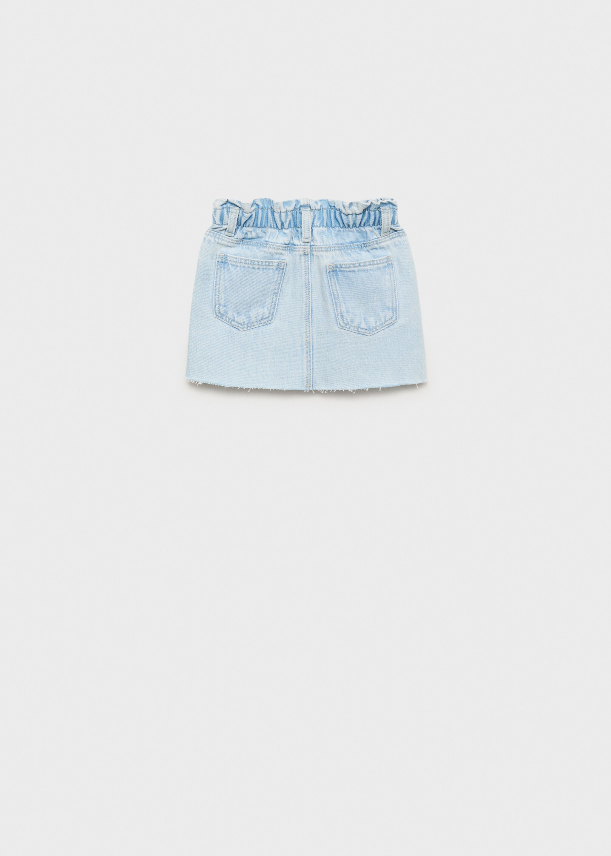Denim skirt with frayed hem - Reverse of the article