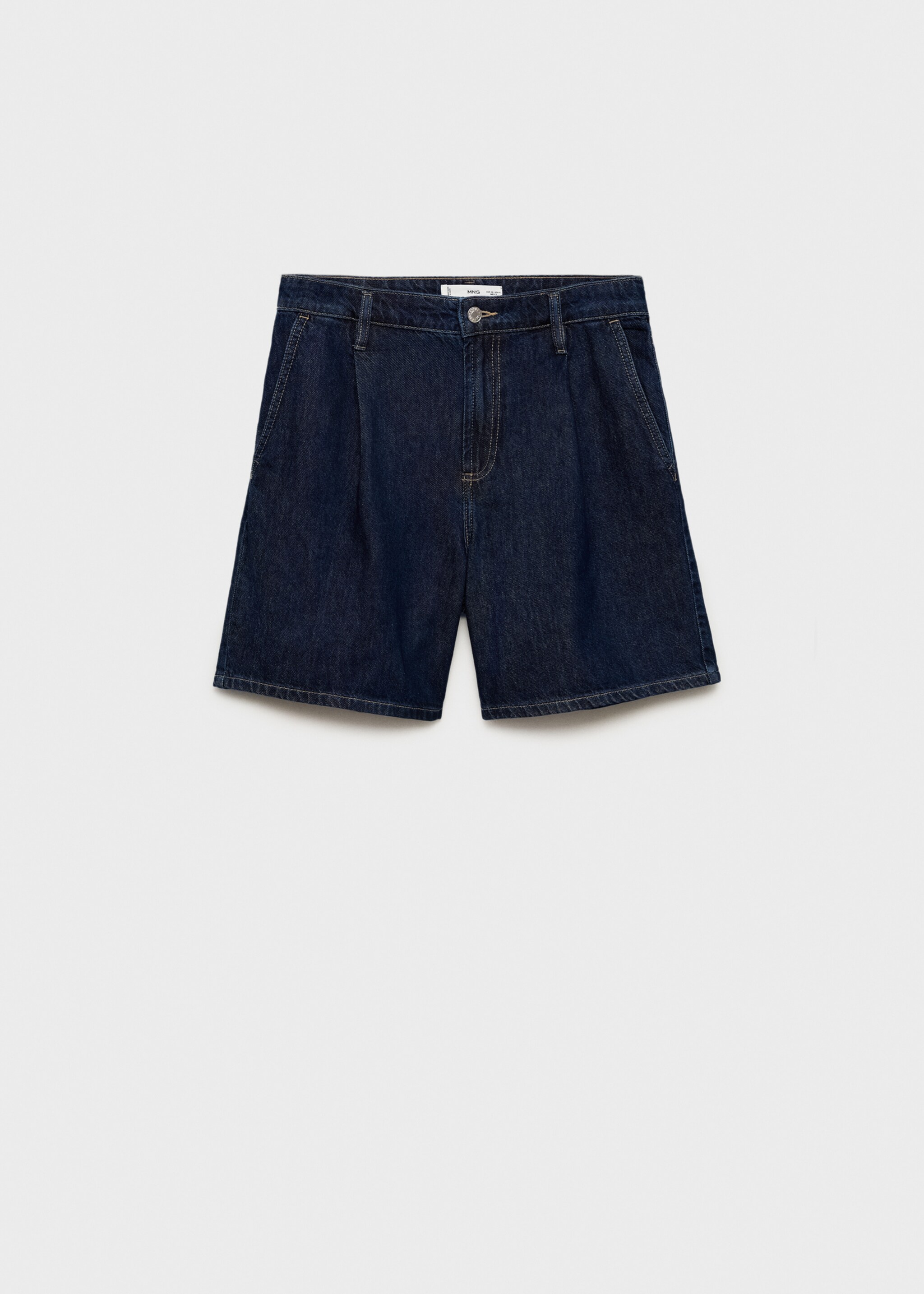 Bermuda en jean pinces rinse wash - Article sans modèle