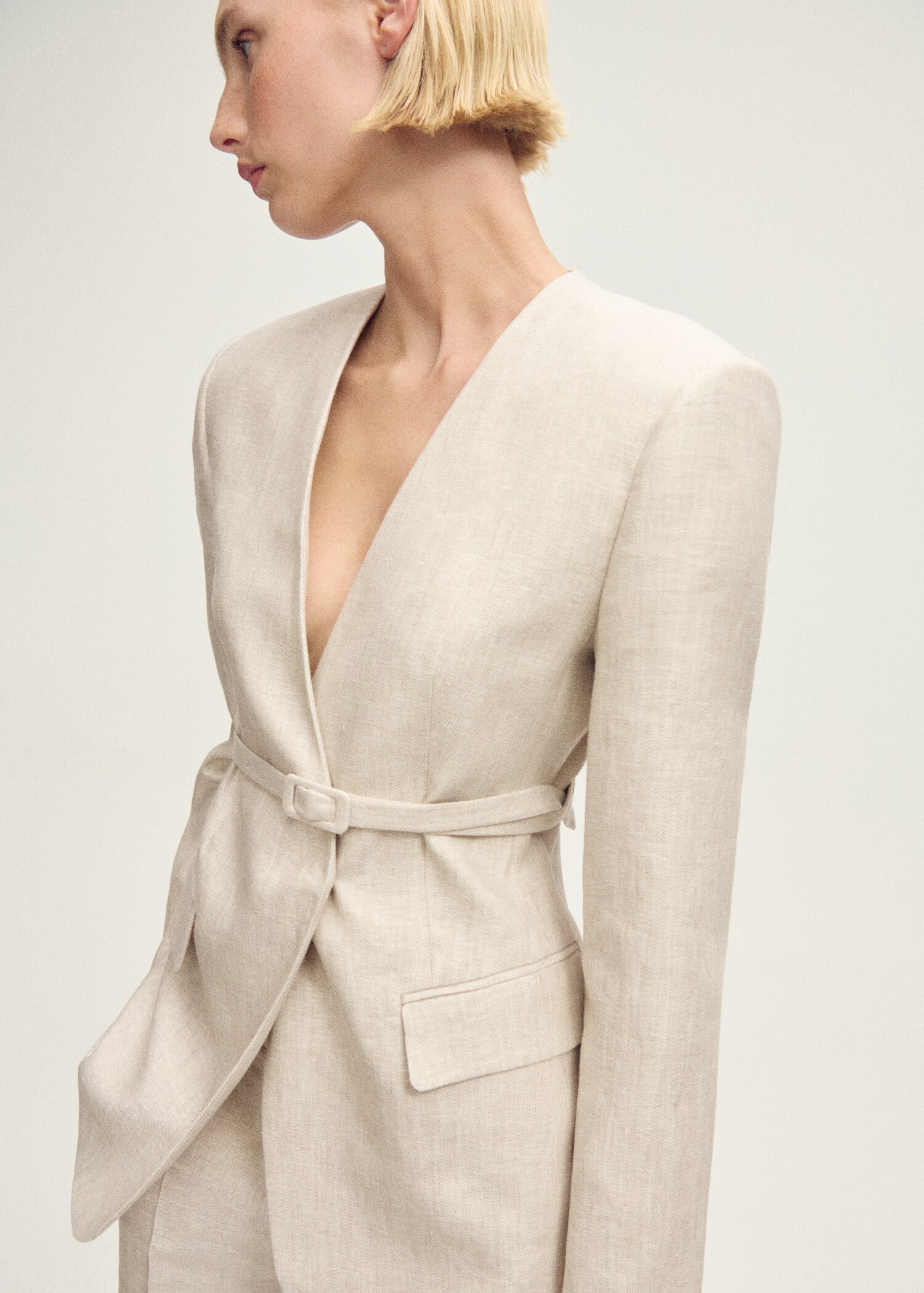 Blazer completo lino cintura - Piano medio