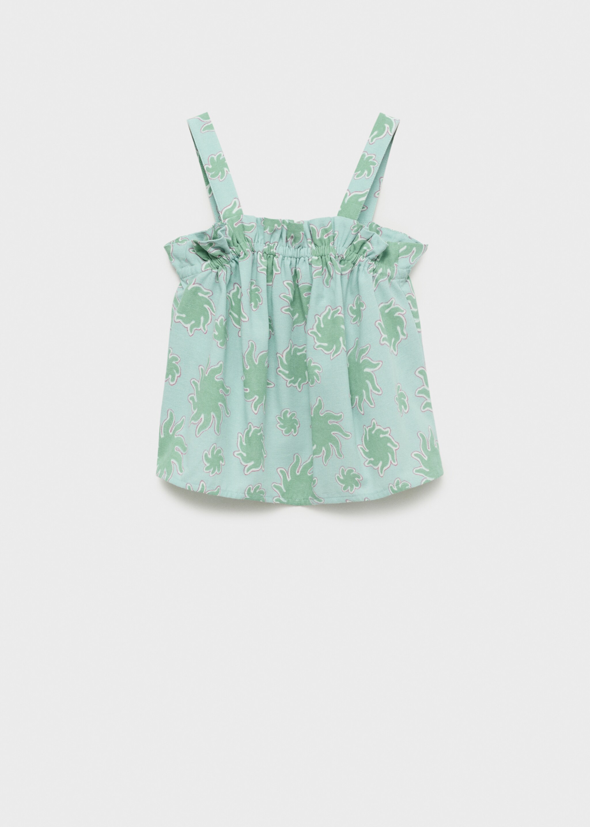 Printed sleeveless blouse - Article without model
