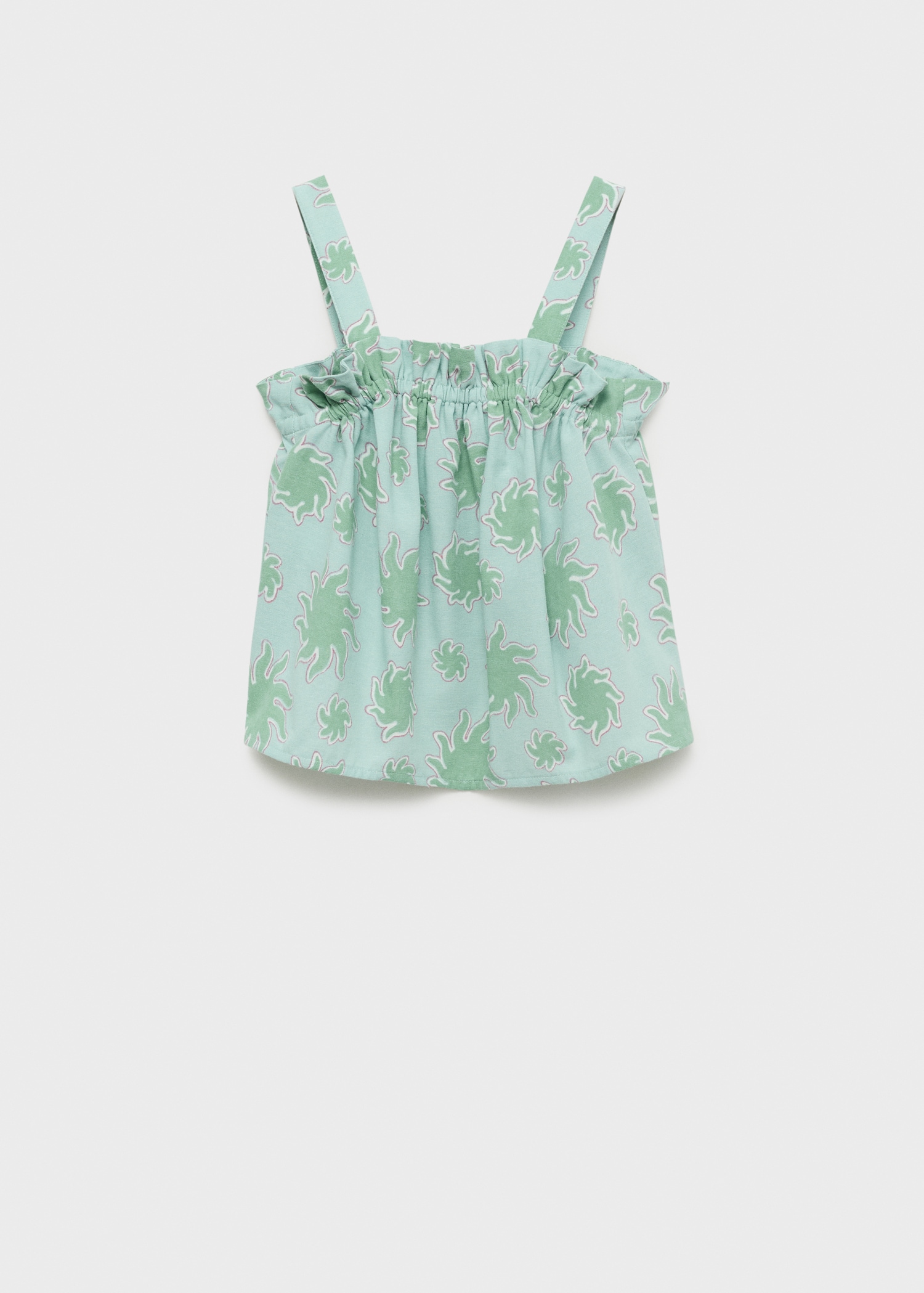 Printed sleeveless blouse - Article without model