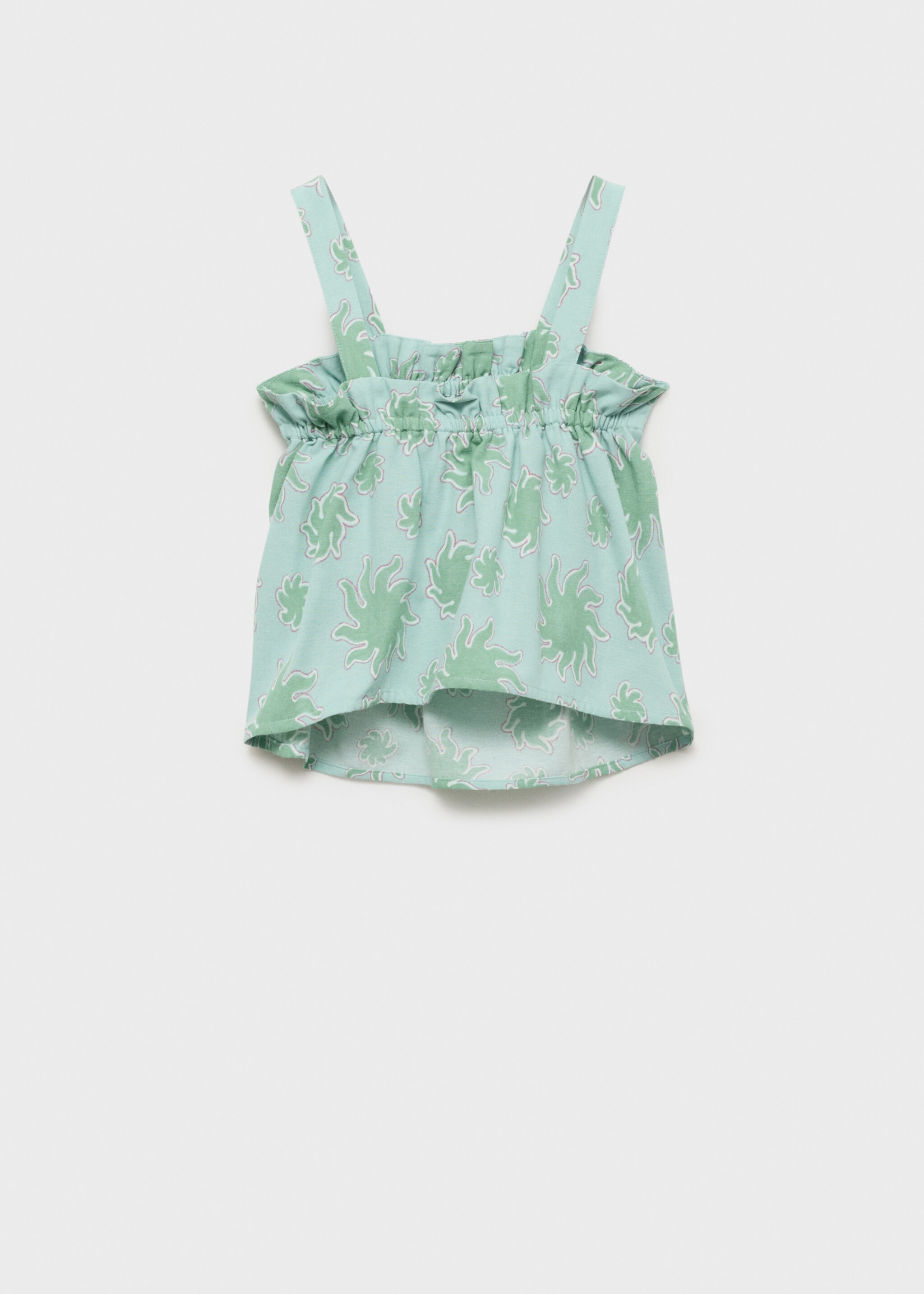 Printed sleeveless blouse - Reverse of the article