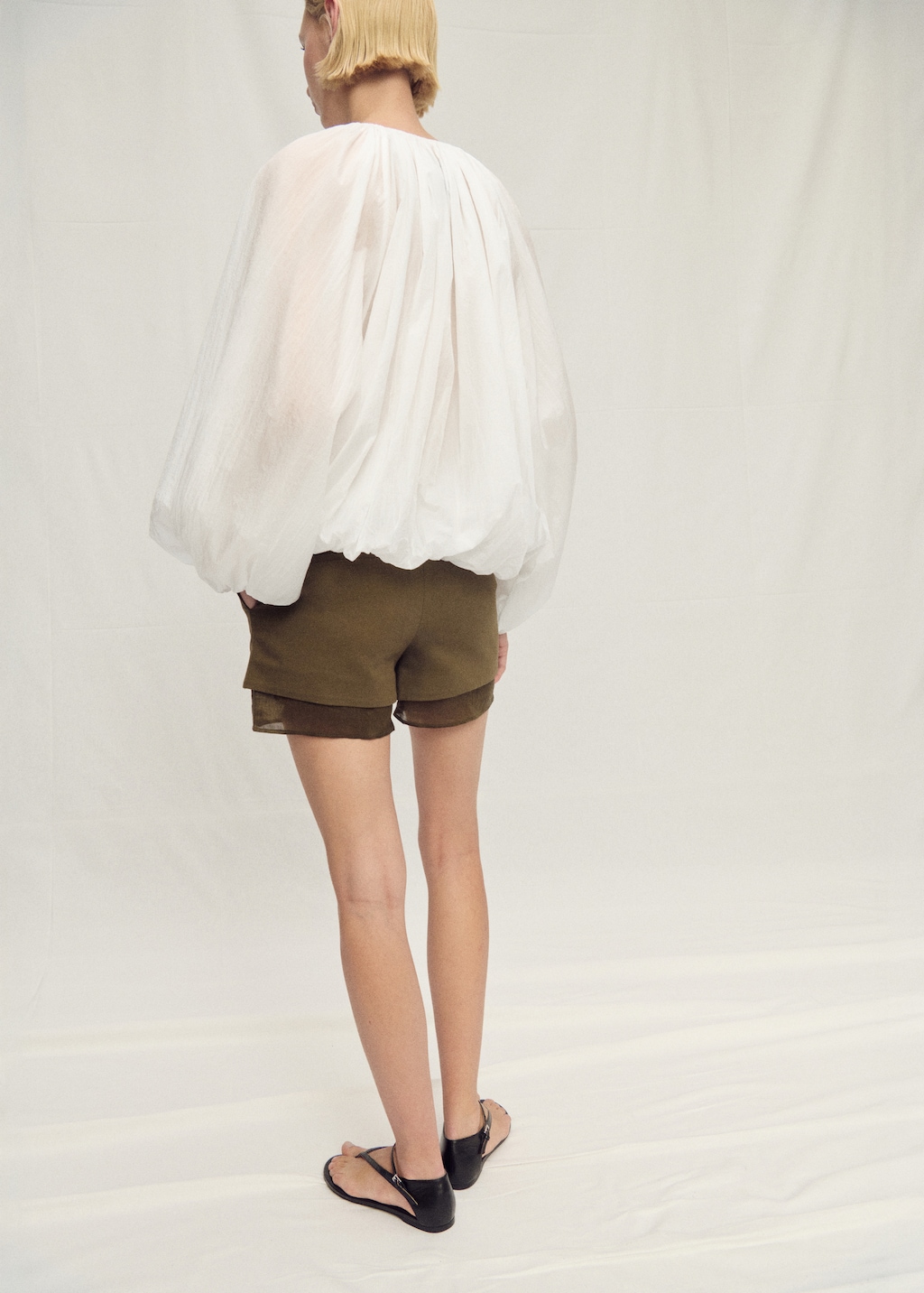 Gathered semi-transparent jacket - image 3