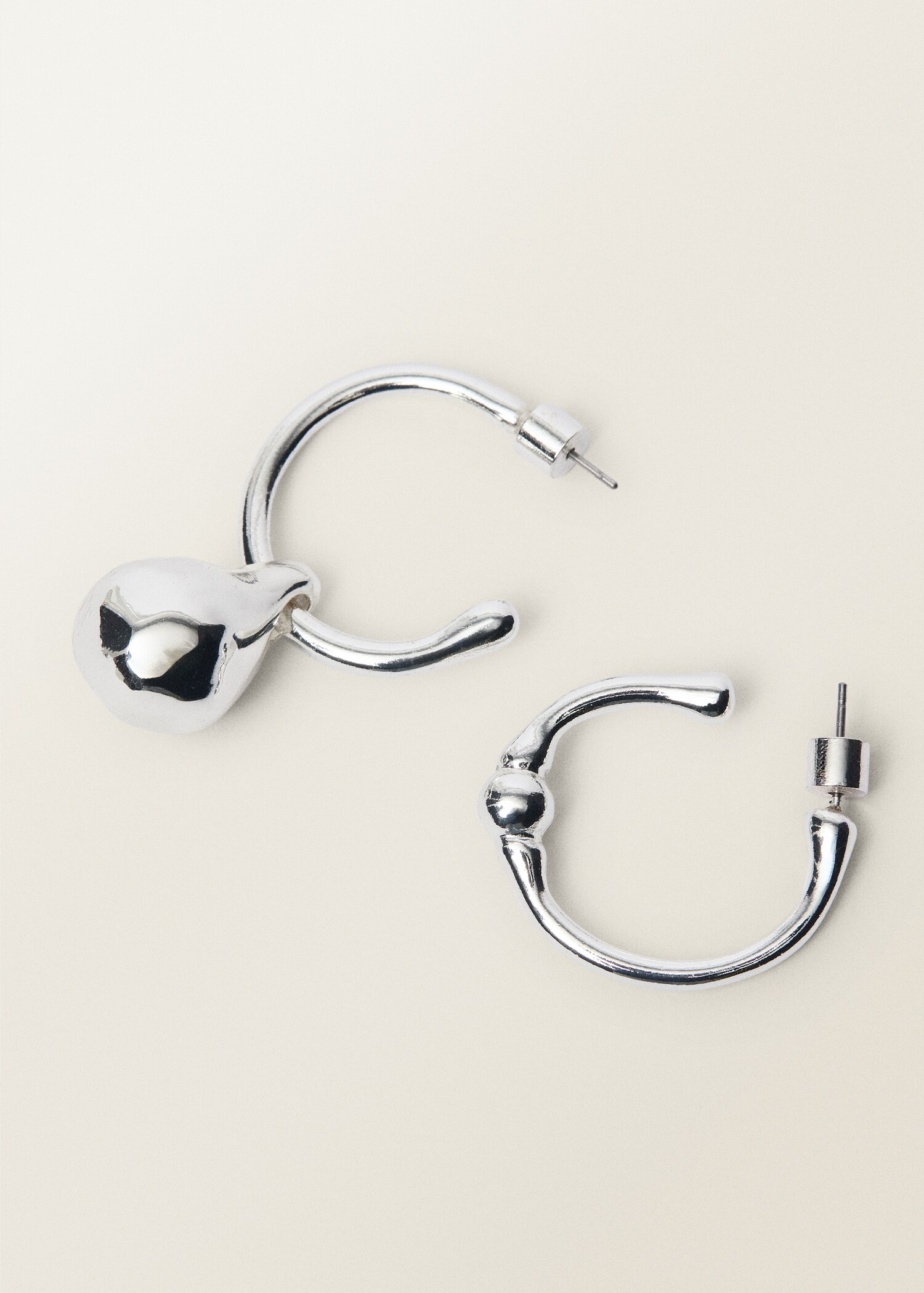 Mixed hoop earrings - Medium plane