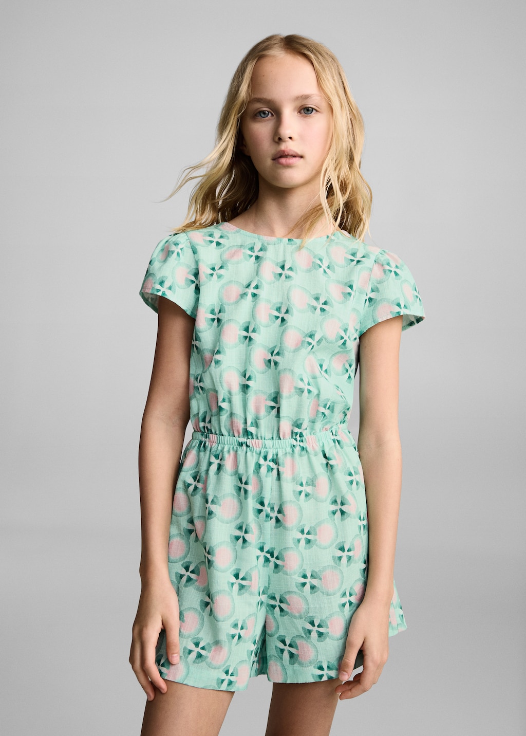 Printed short jumpsuit