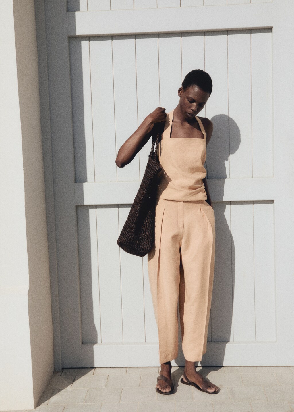 Lyocell top with gathered detail