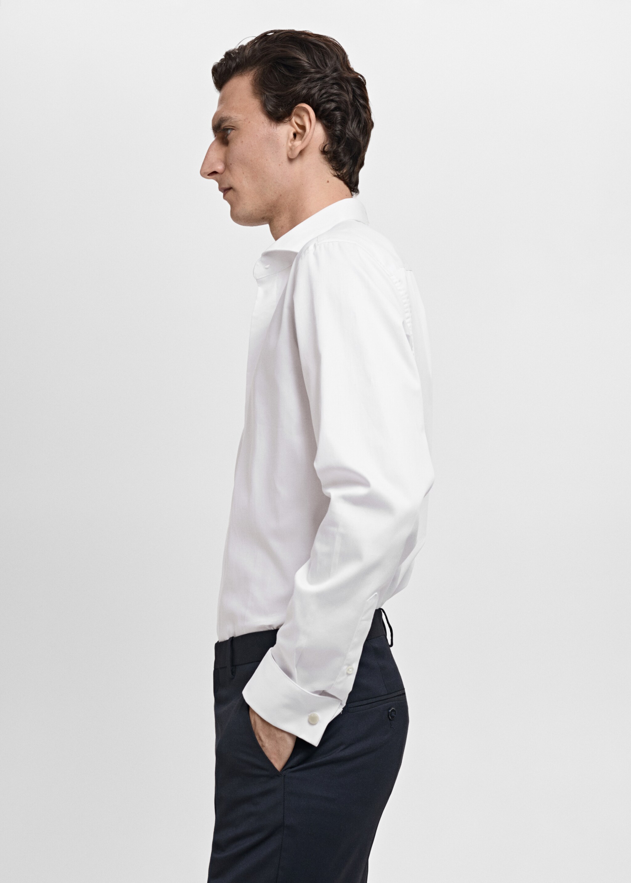 100% cotton slim-fit suit shirt - Details of the article 2