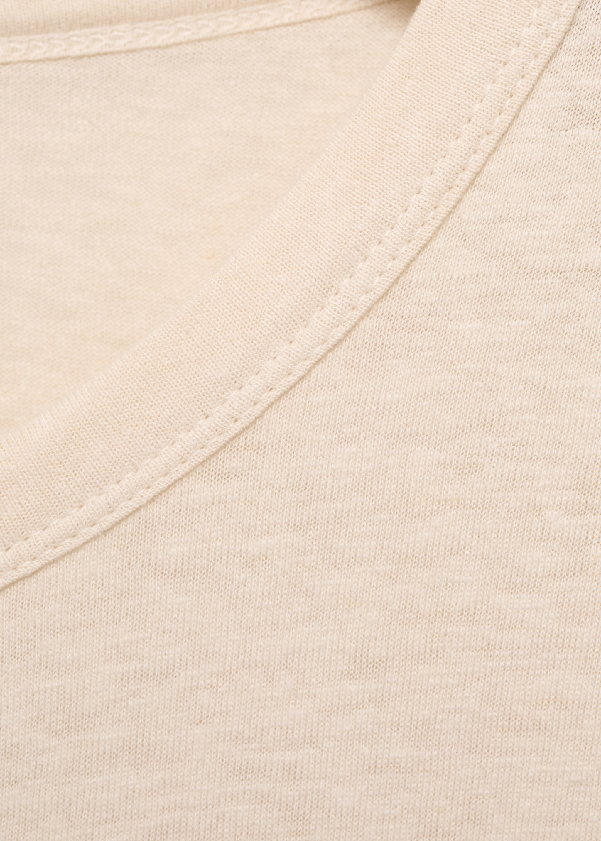 Button linen blend T-shirt - Details of the article 0
