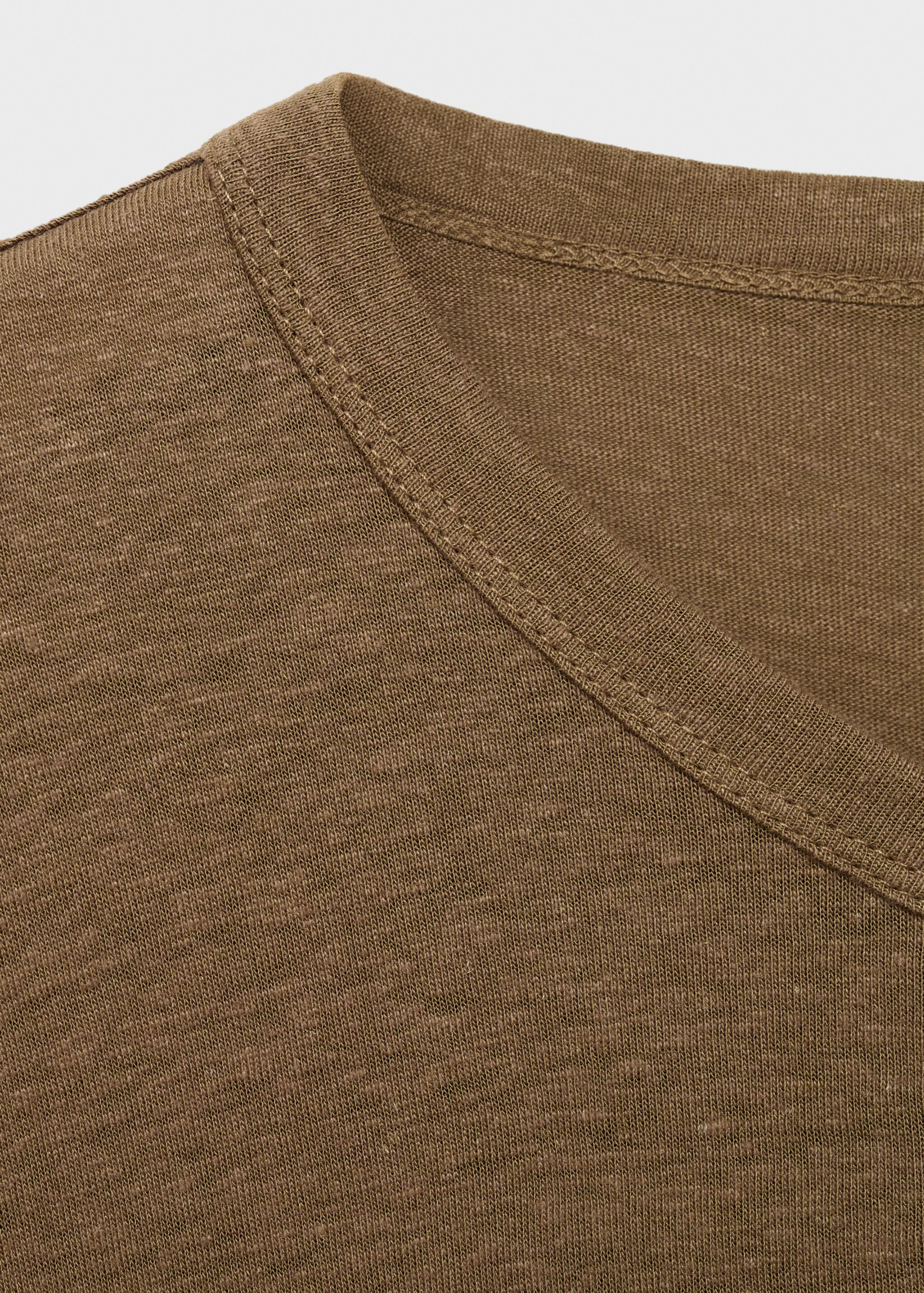 Button linen blend T-shirt - Details of the article 0