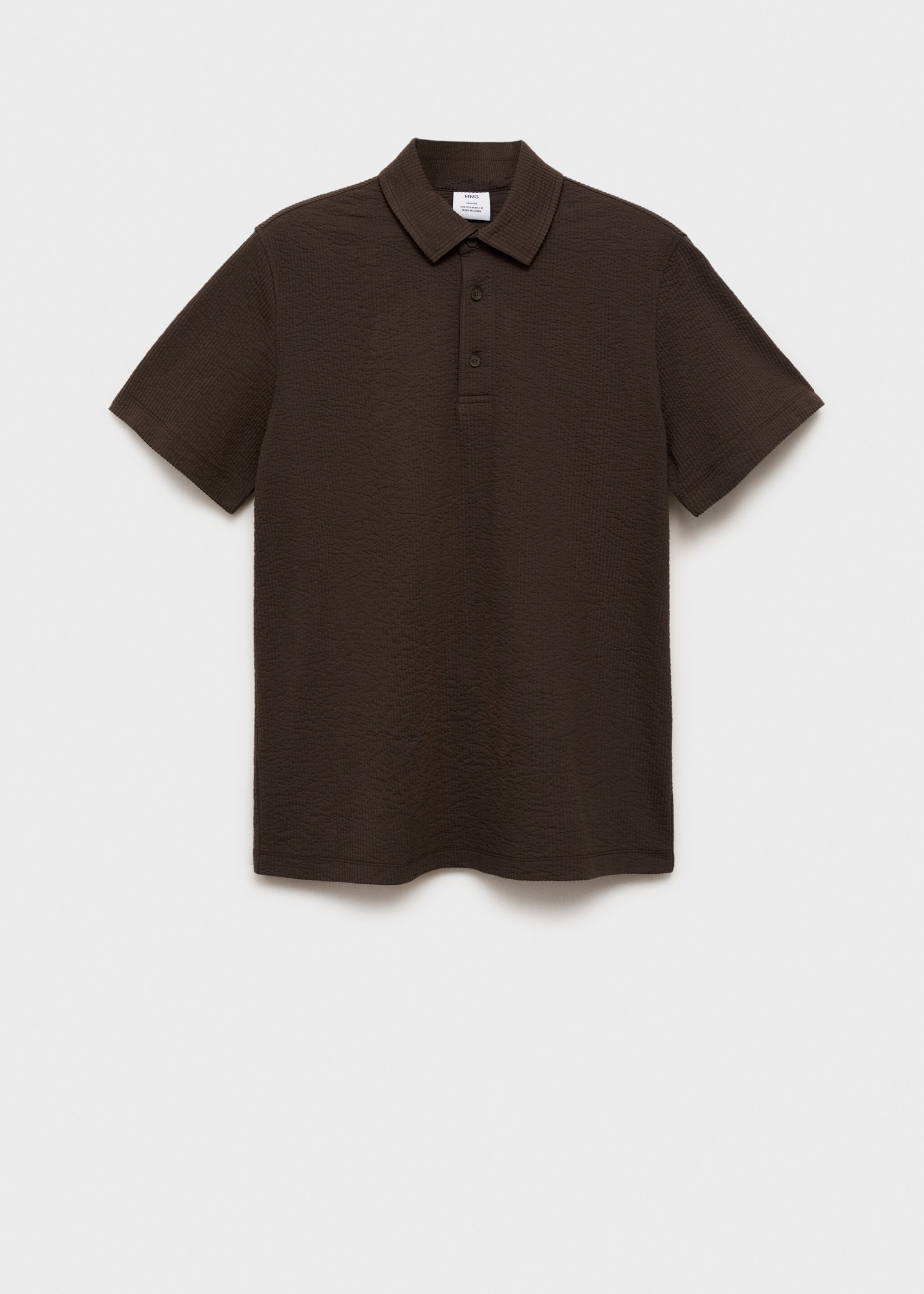 Seersucker cotton polo shirt - Article without model