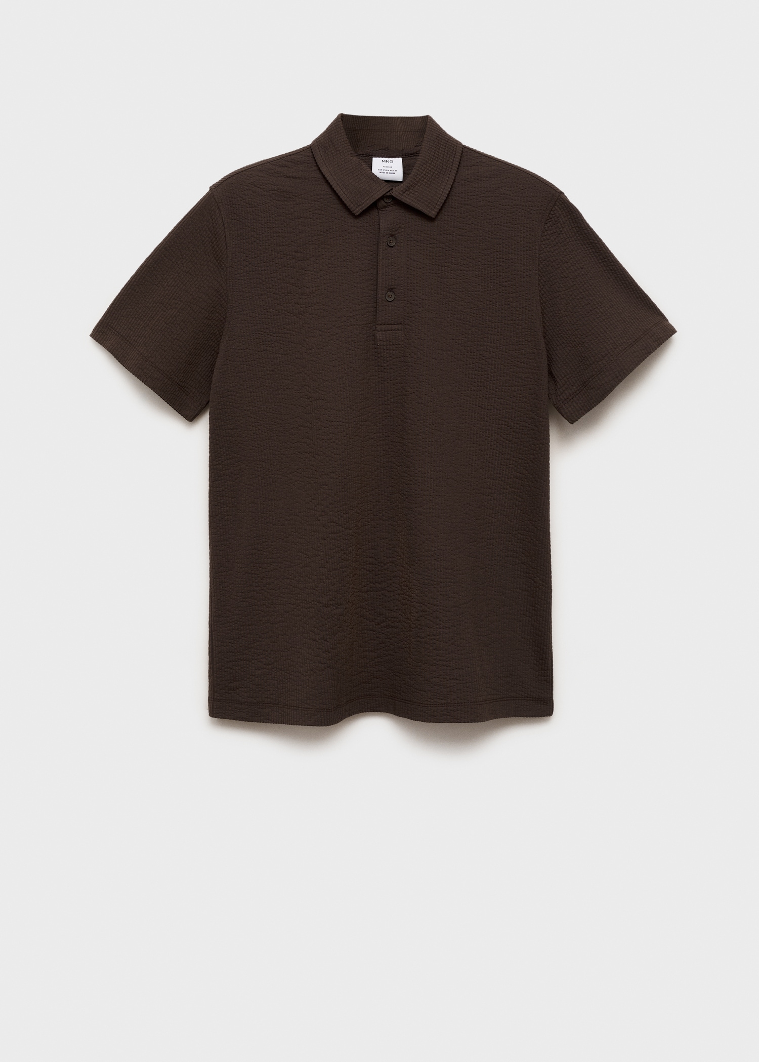 Polo coton seersucker - Article sans modèle