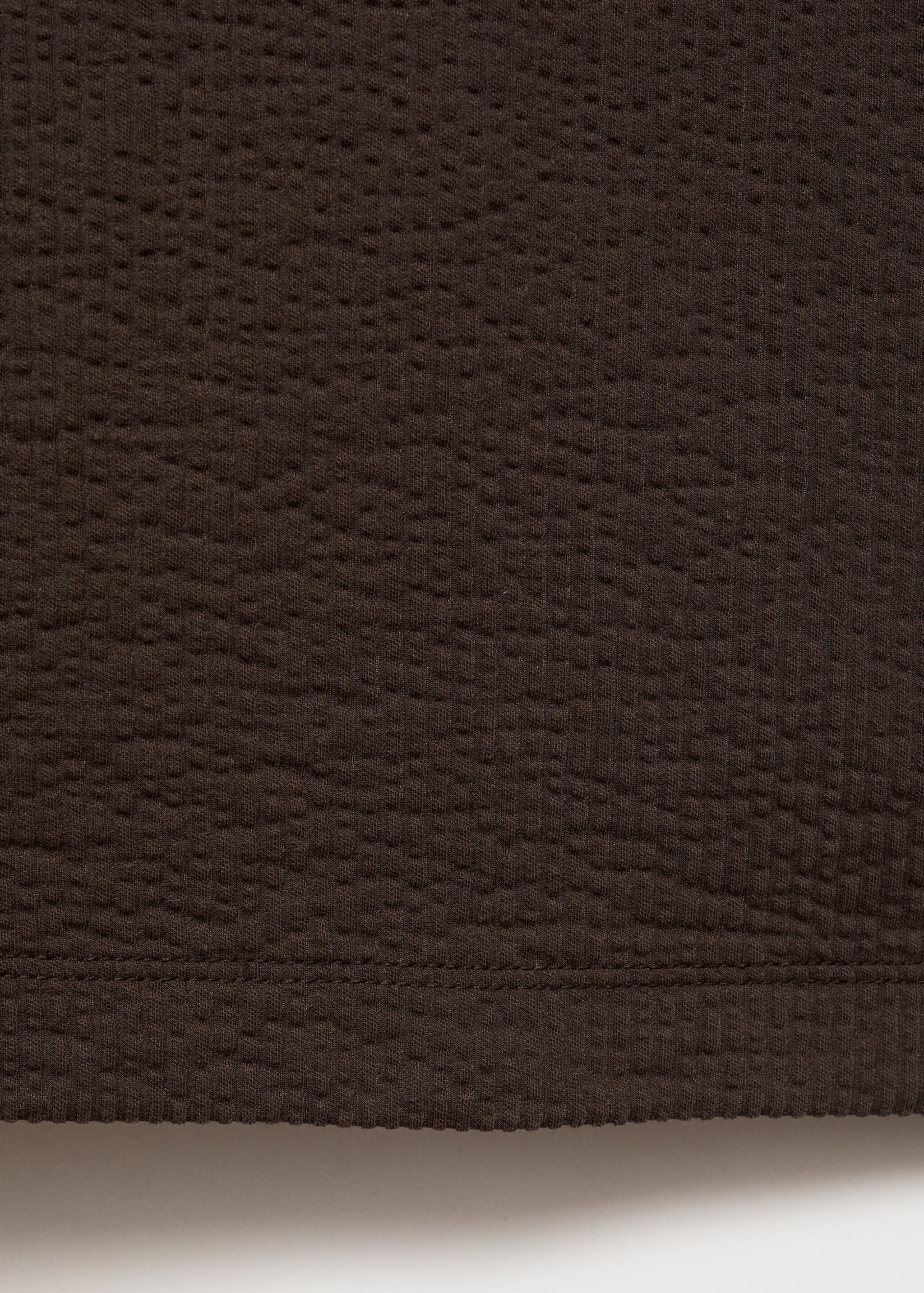 Seersucker cotton polo shirt - Details of the article 0