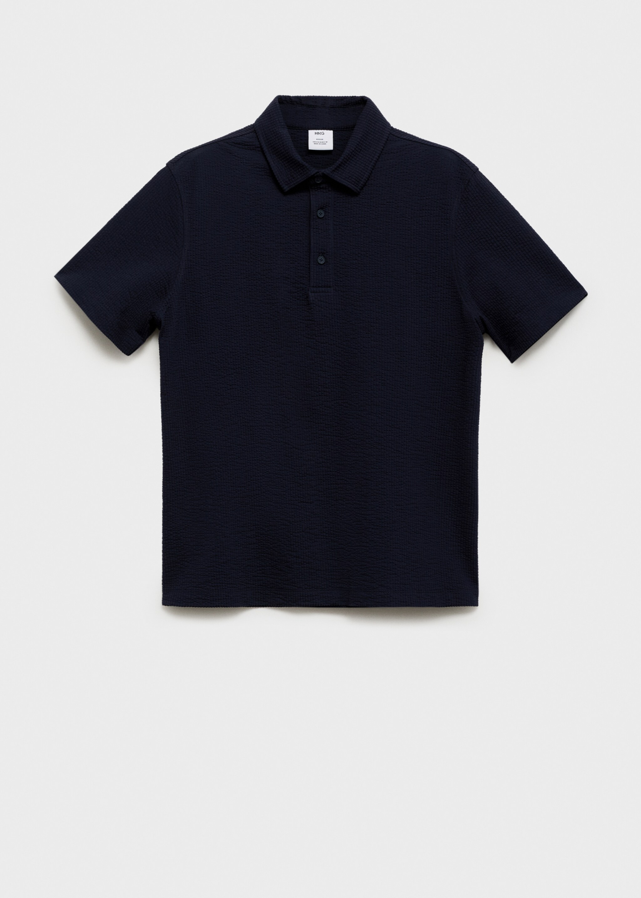 Seersucker cotton polo shirt - Article without model
