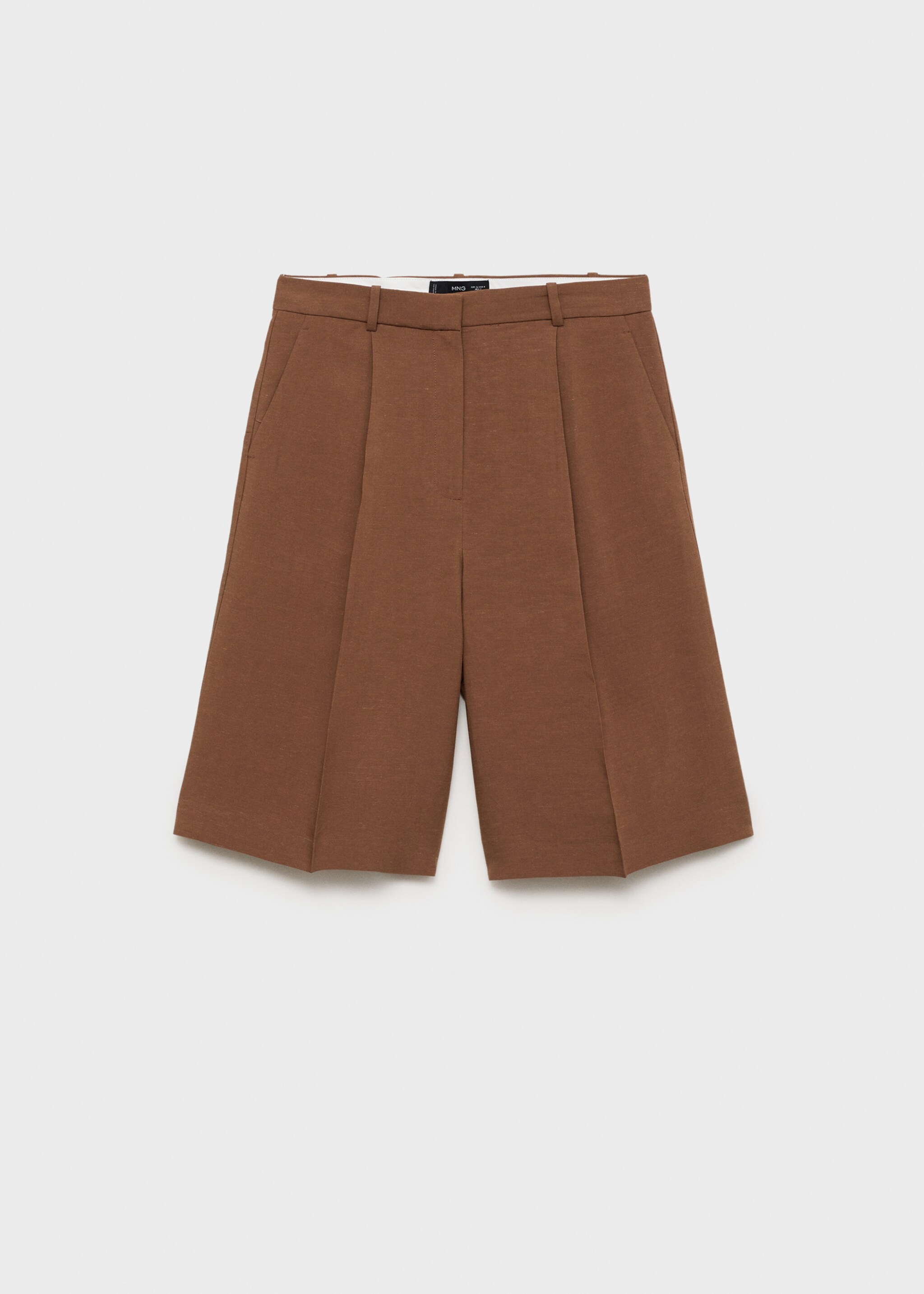 Linen-blend suit bermuda shorts - Article without model