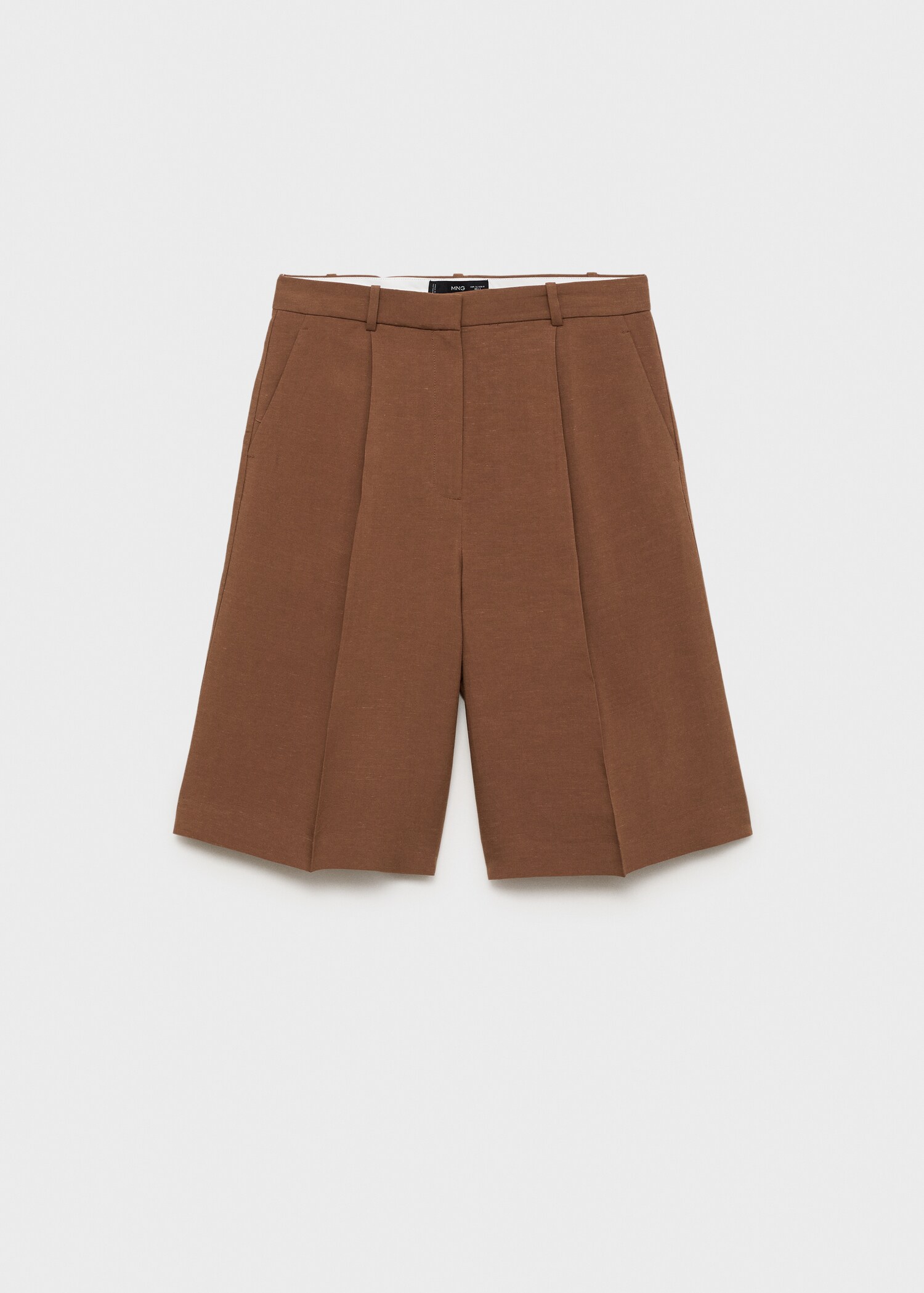 Linen-blend suit bermuda shorts - Article without model