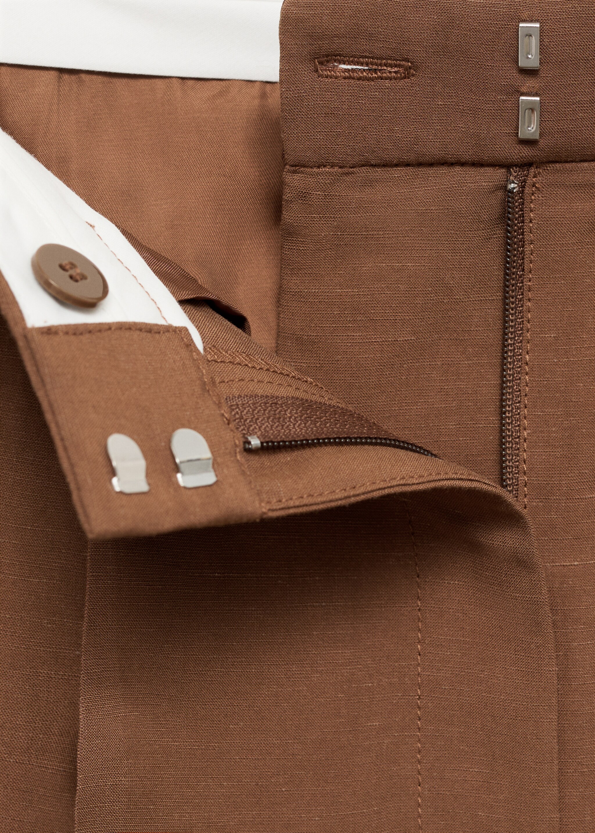 Linen-blend suit bermuda shorts - Details of the article 0