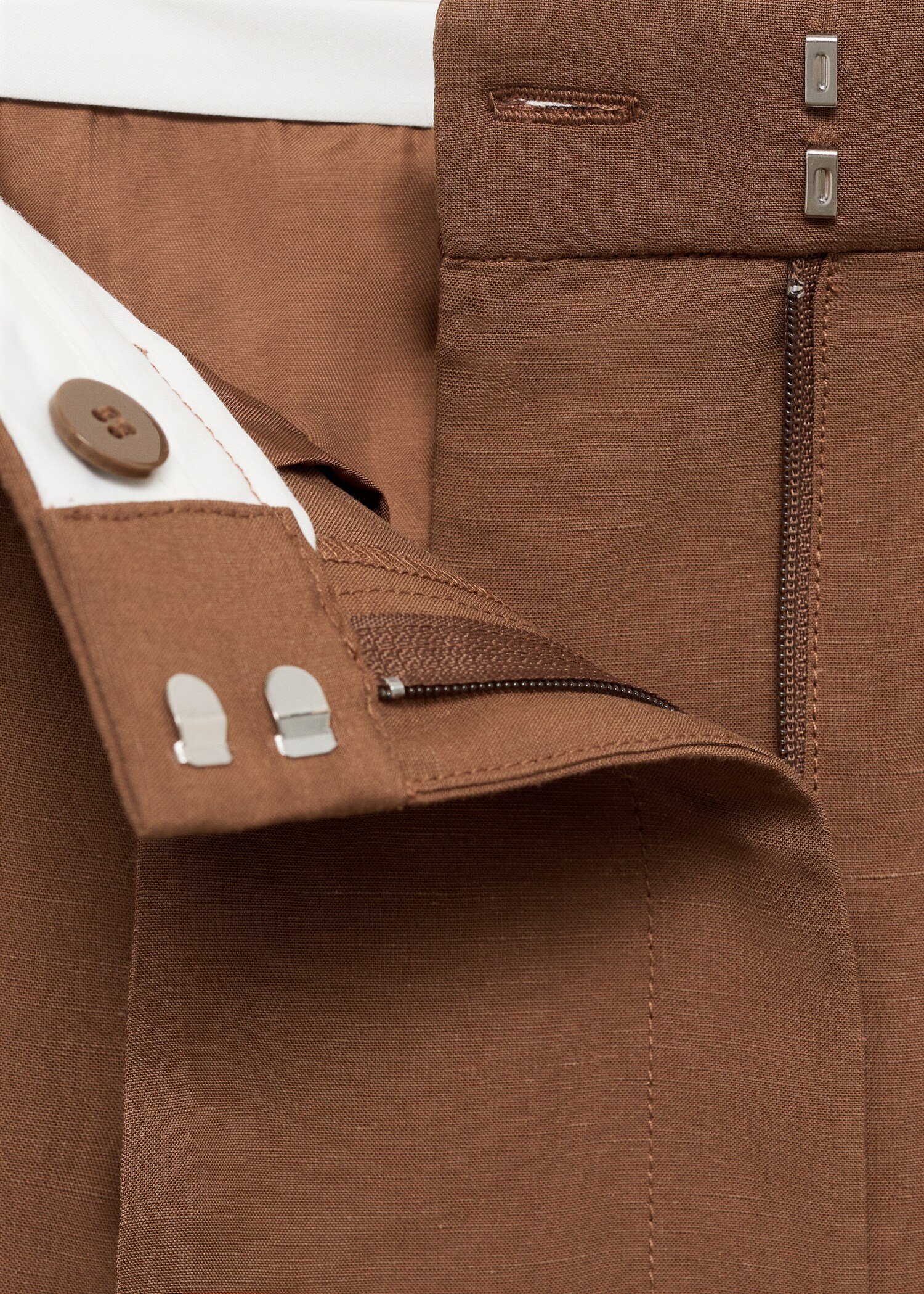 Linen-blend suit bermuda shorts - Details of the article 0