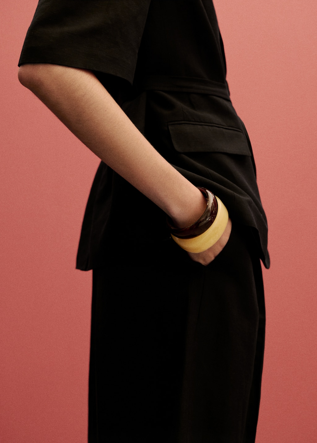 Mango Linen-blend suit bermuda shorts