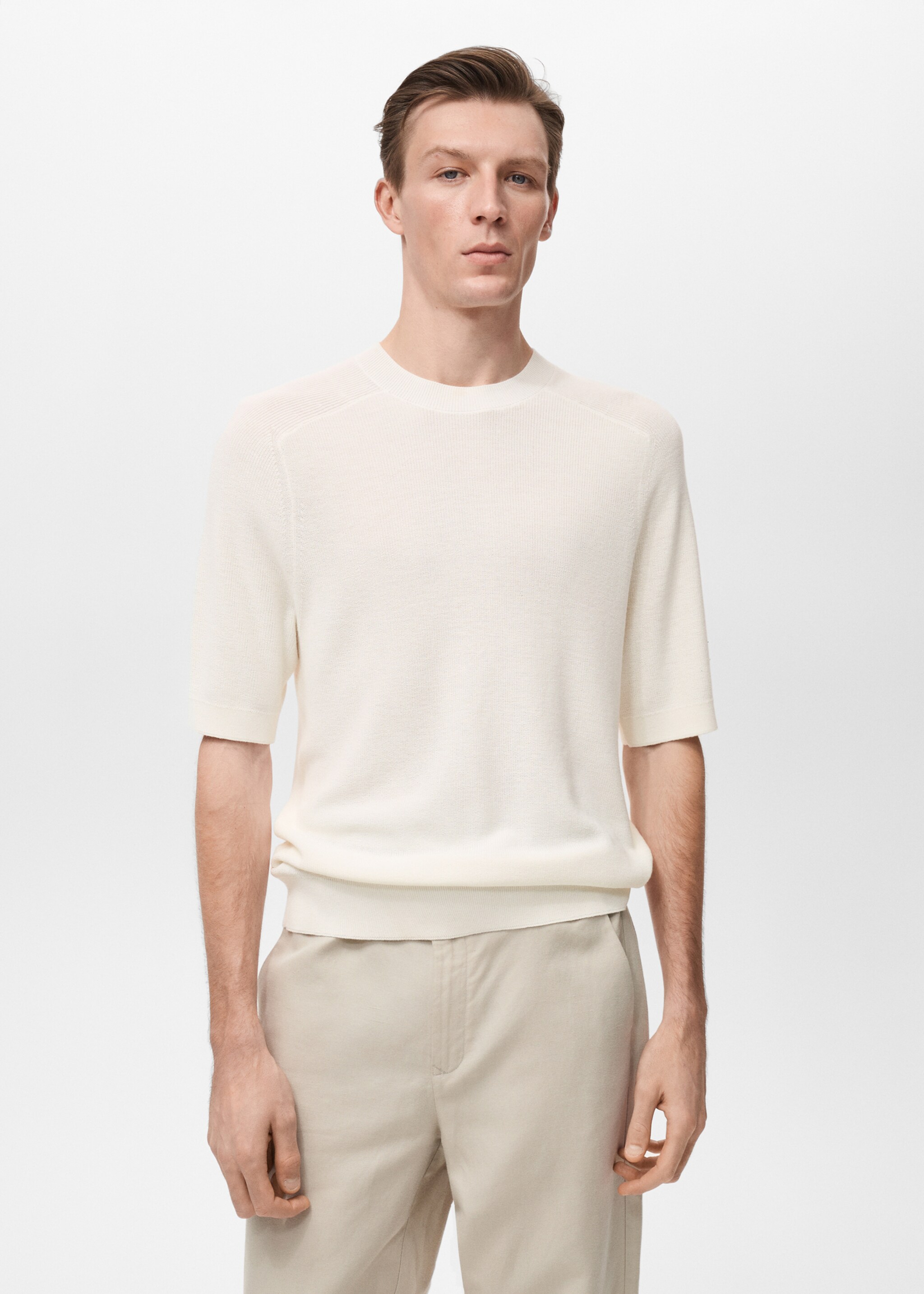 Fine-knit T-shirt - Medium plane