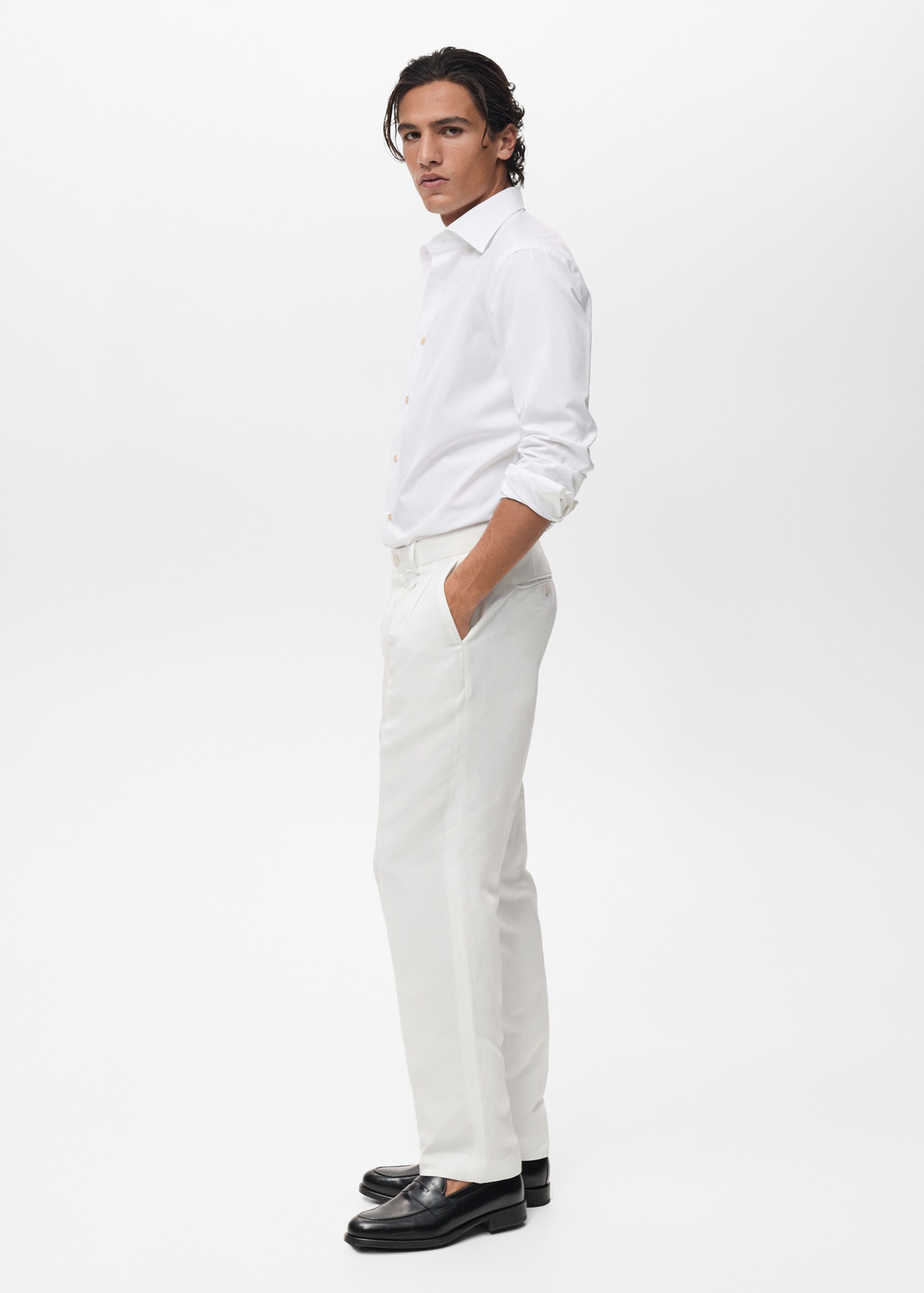 Slim fit overhemd van 100% katoen - Detail van het artikel 2