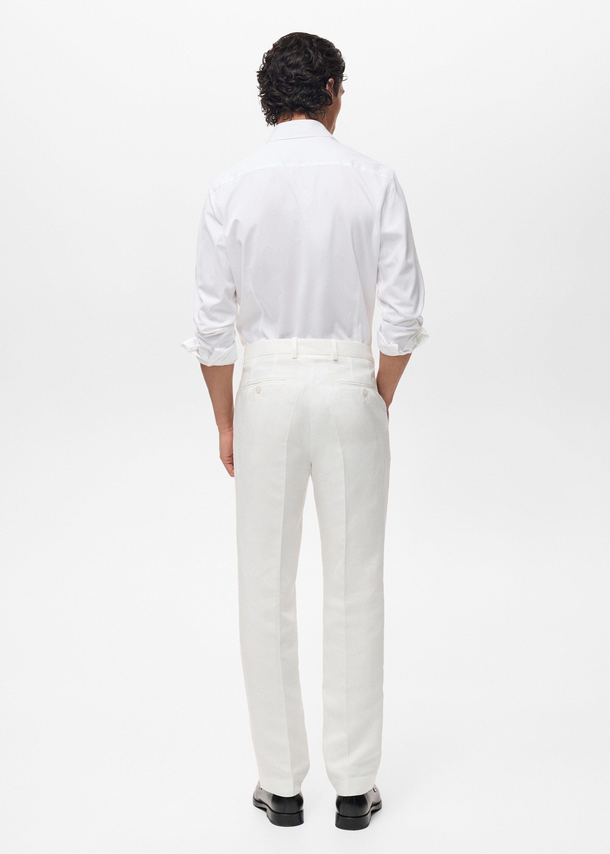 Slim fit overhemd van 100% katoen - Achterkant van het artikel