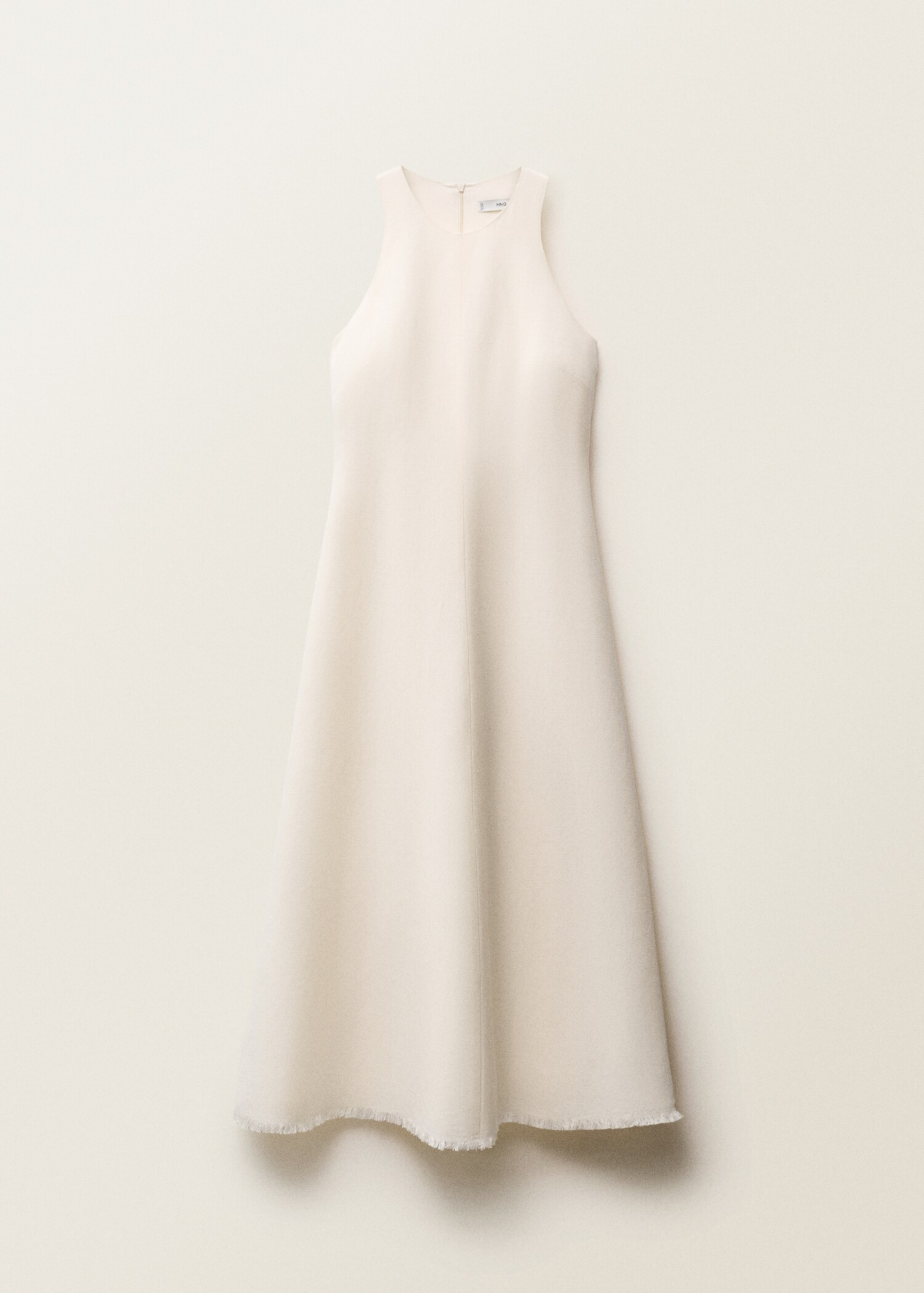 Linen dress with frayed hem - Article without model