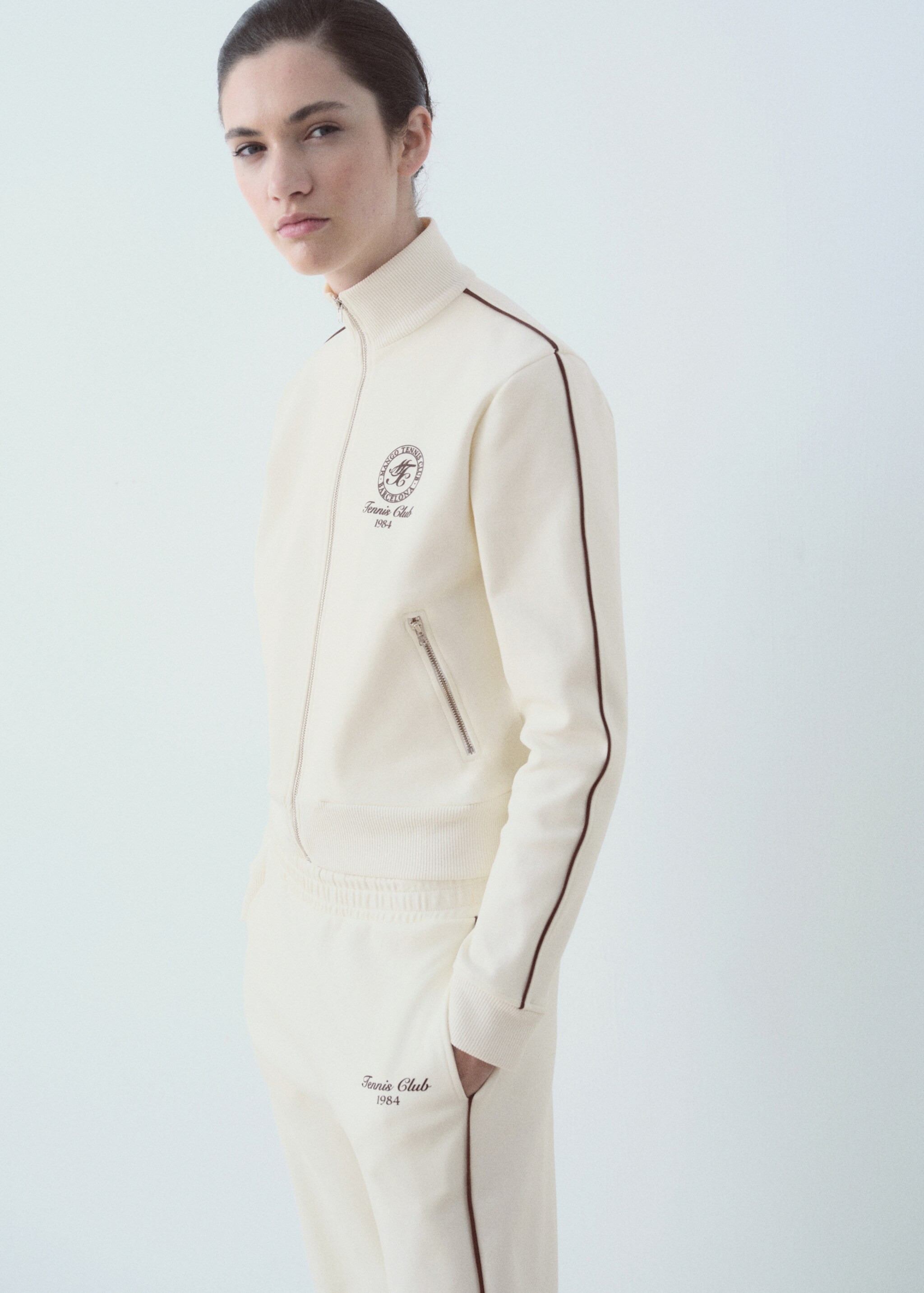 Contrast stripe cotton jacket - Детальніше про товар 2