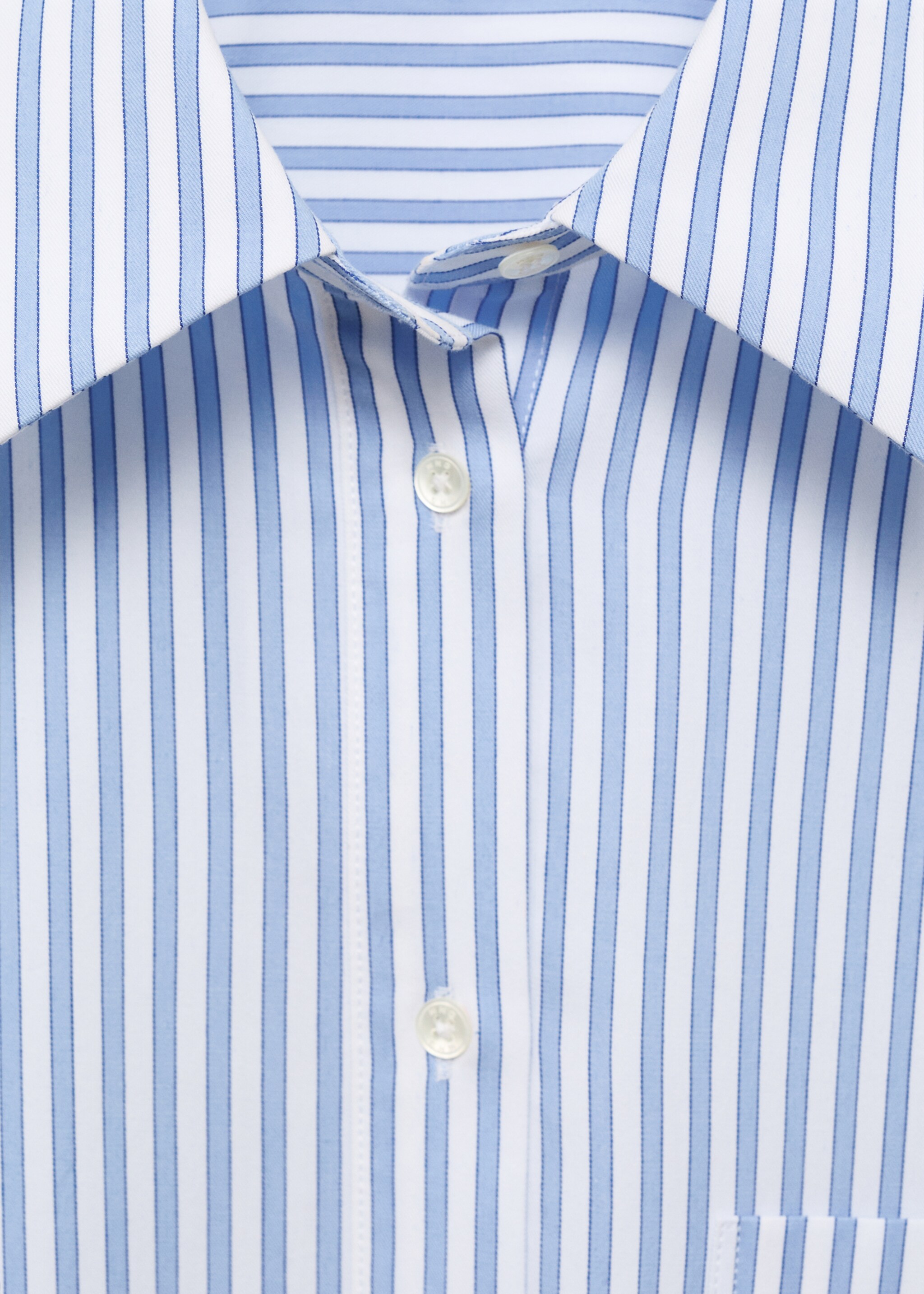 Striped poplin shirt with embroidered message - Details of the article 8
