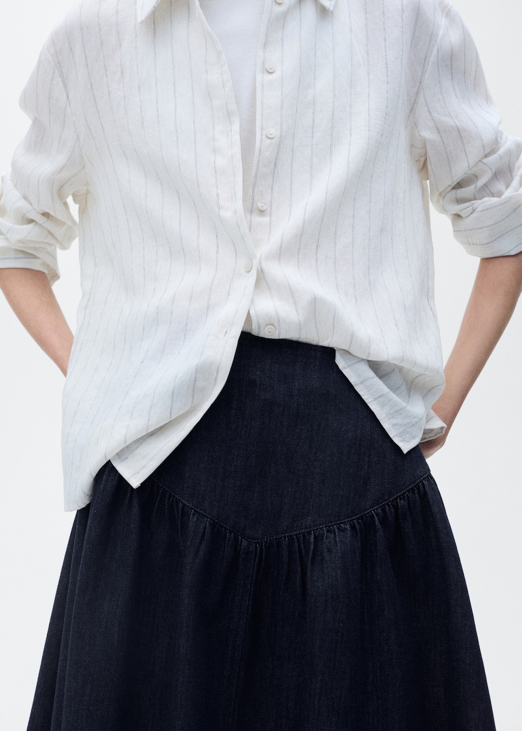 Flared denim skirt - Women | MANGO Canada