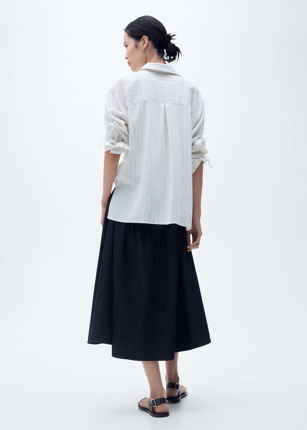 Flared denim skirt - image 3