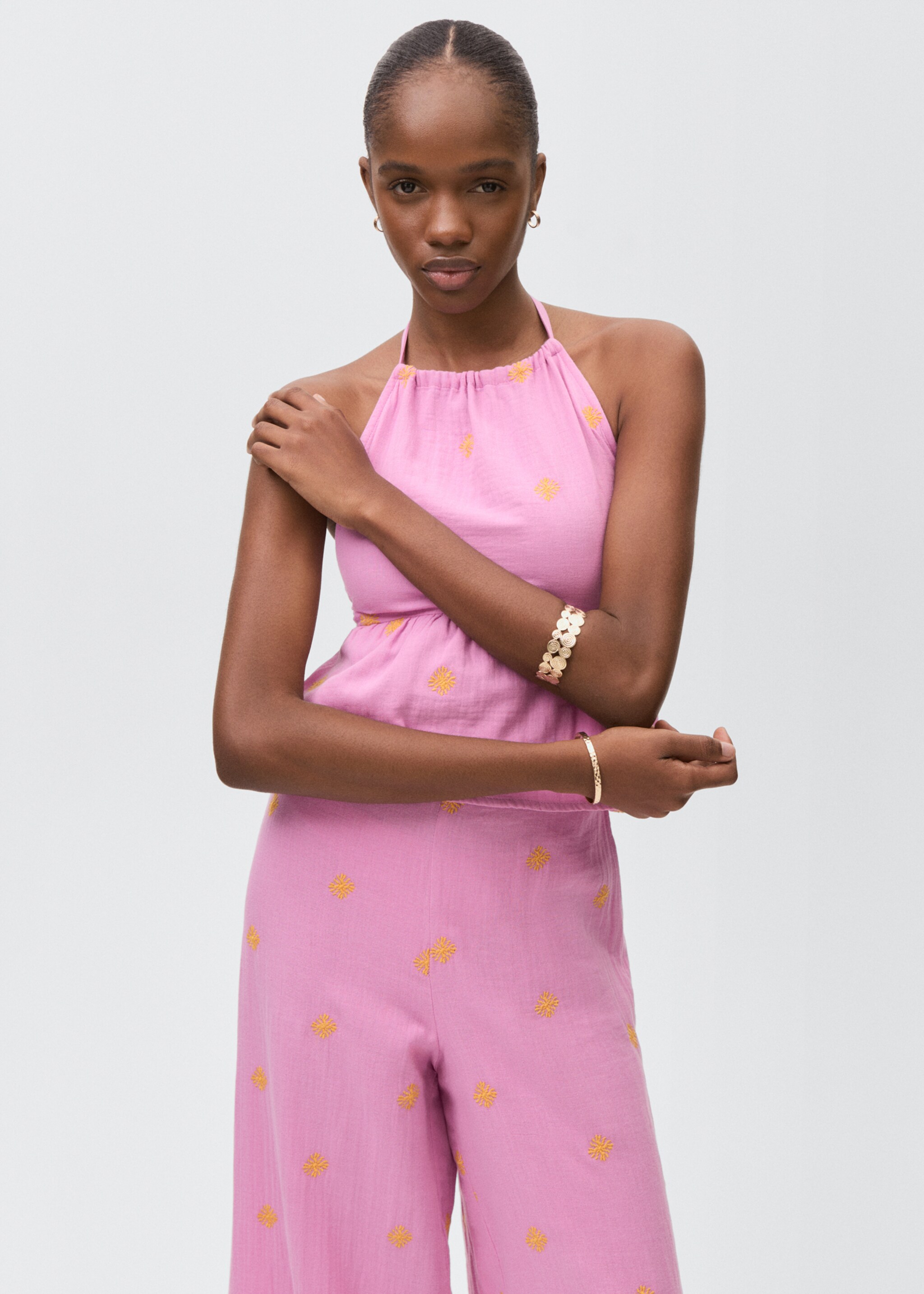 Bestickte Culotte-Hose - Mittlere Ansicht