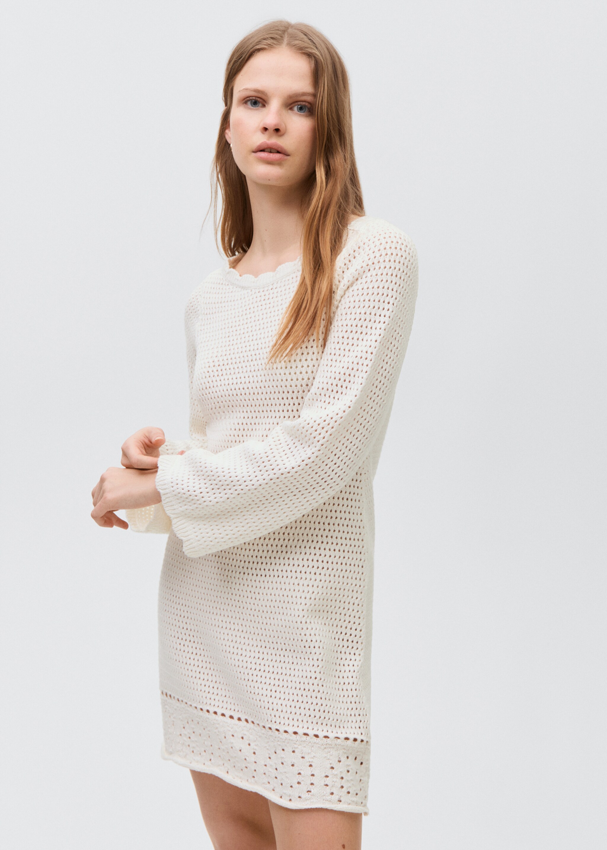 Vestido punto calado - Medium plane