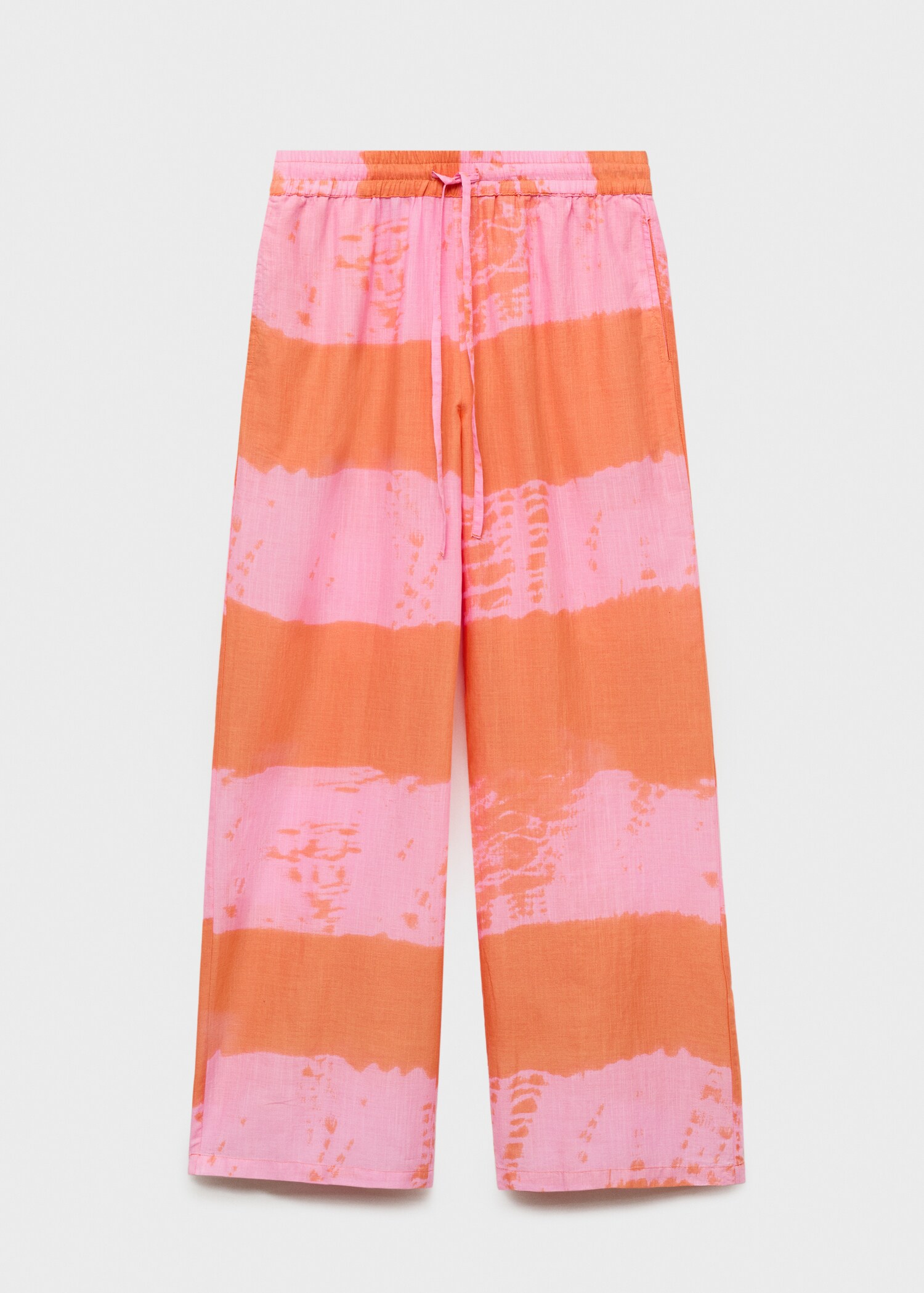 Printed straight trousers - Article without model