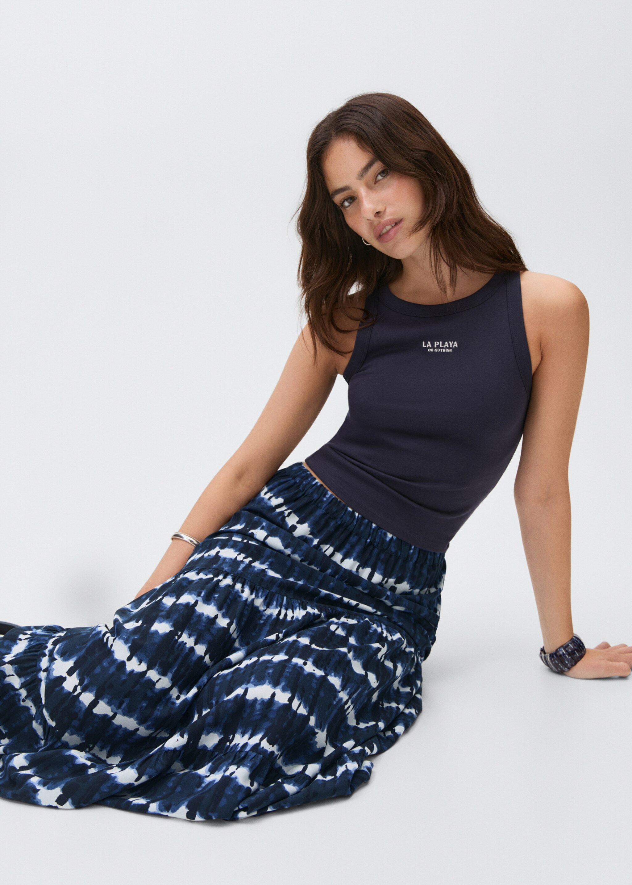 Long tie-dye skirt - Details of the article 2