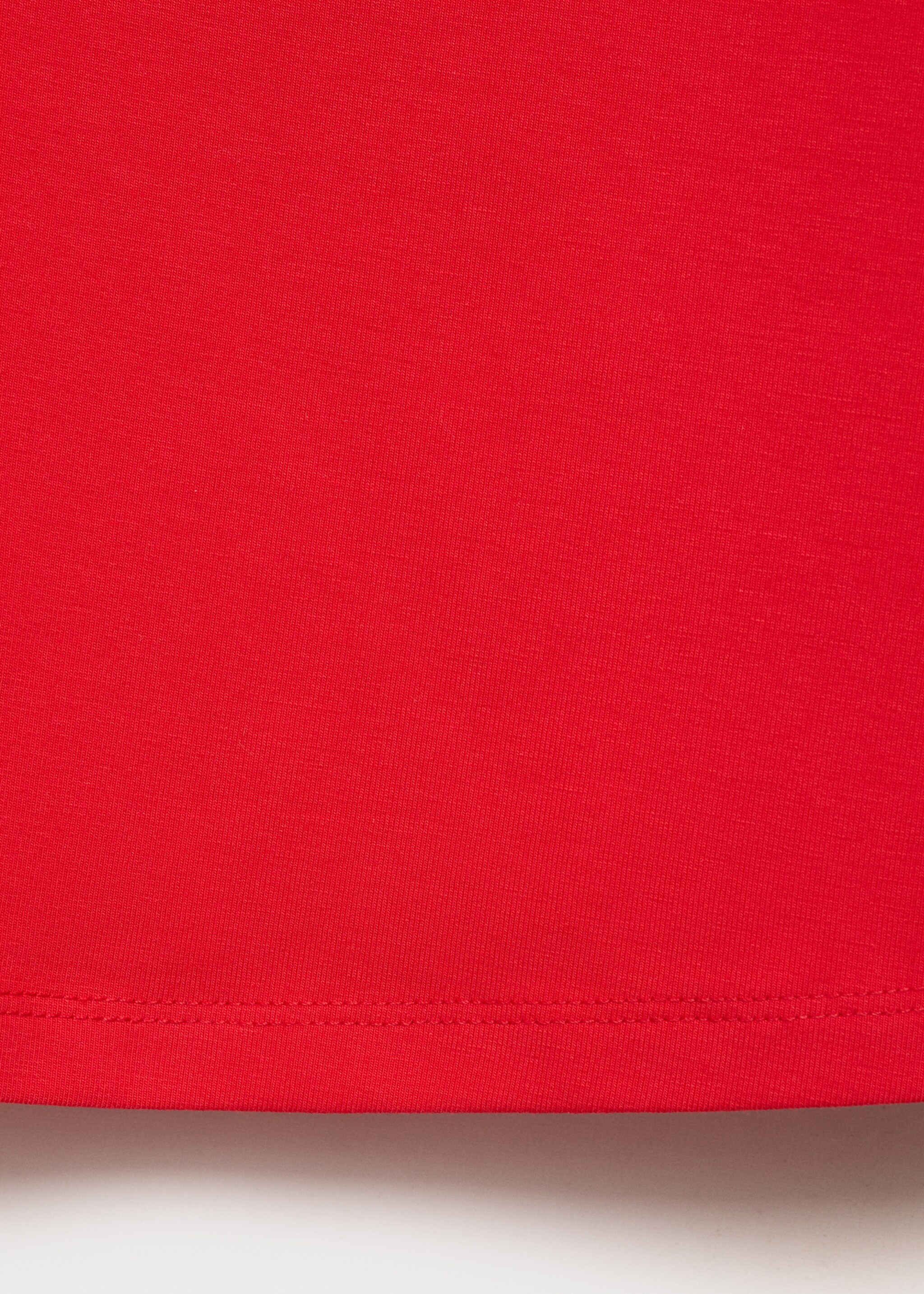 Cotton top with ruffles - Details of the article 0, Red. Ref: 87068267-00.