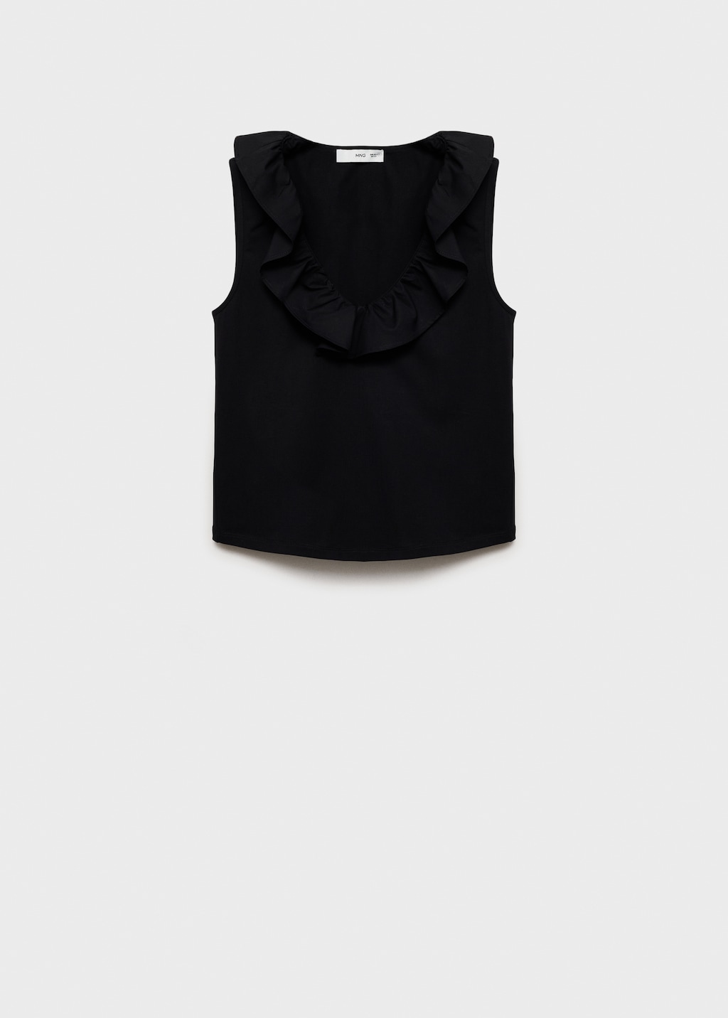 Mango Cotton top with ruffles