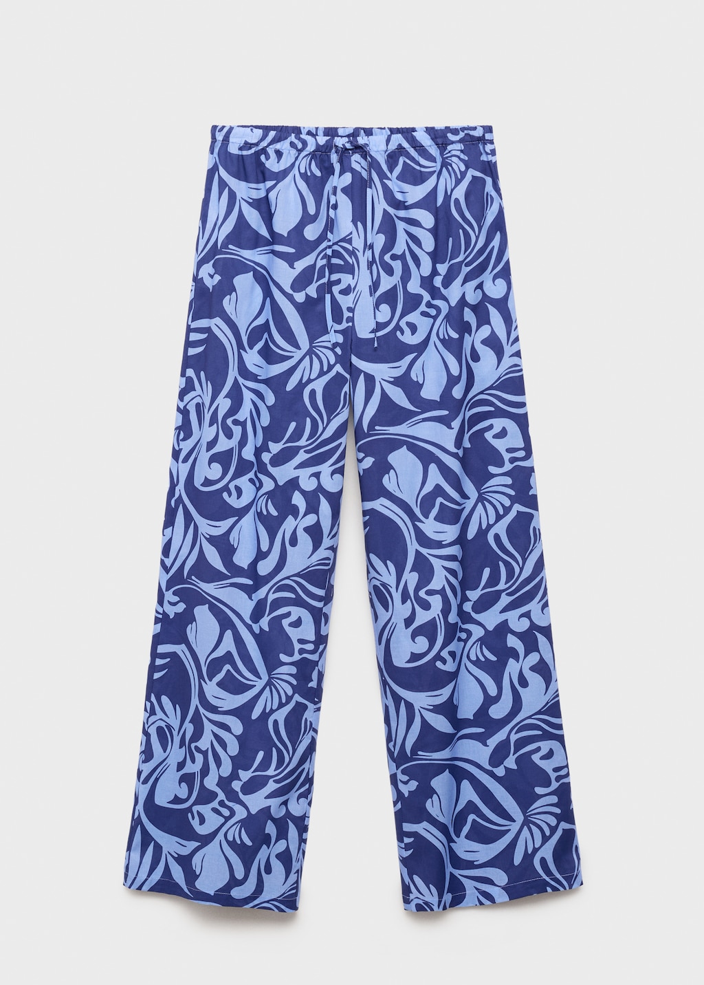 【COLOR iN ID】Two-tone button maxi cotton pants Cotton two-tone printed pants - Women | MANGO USA