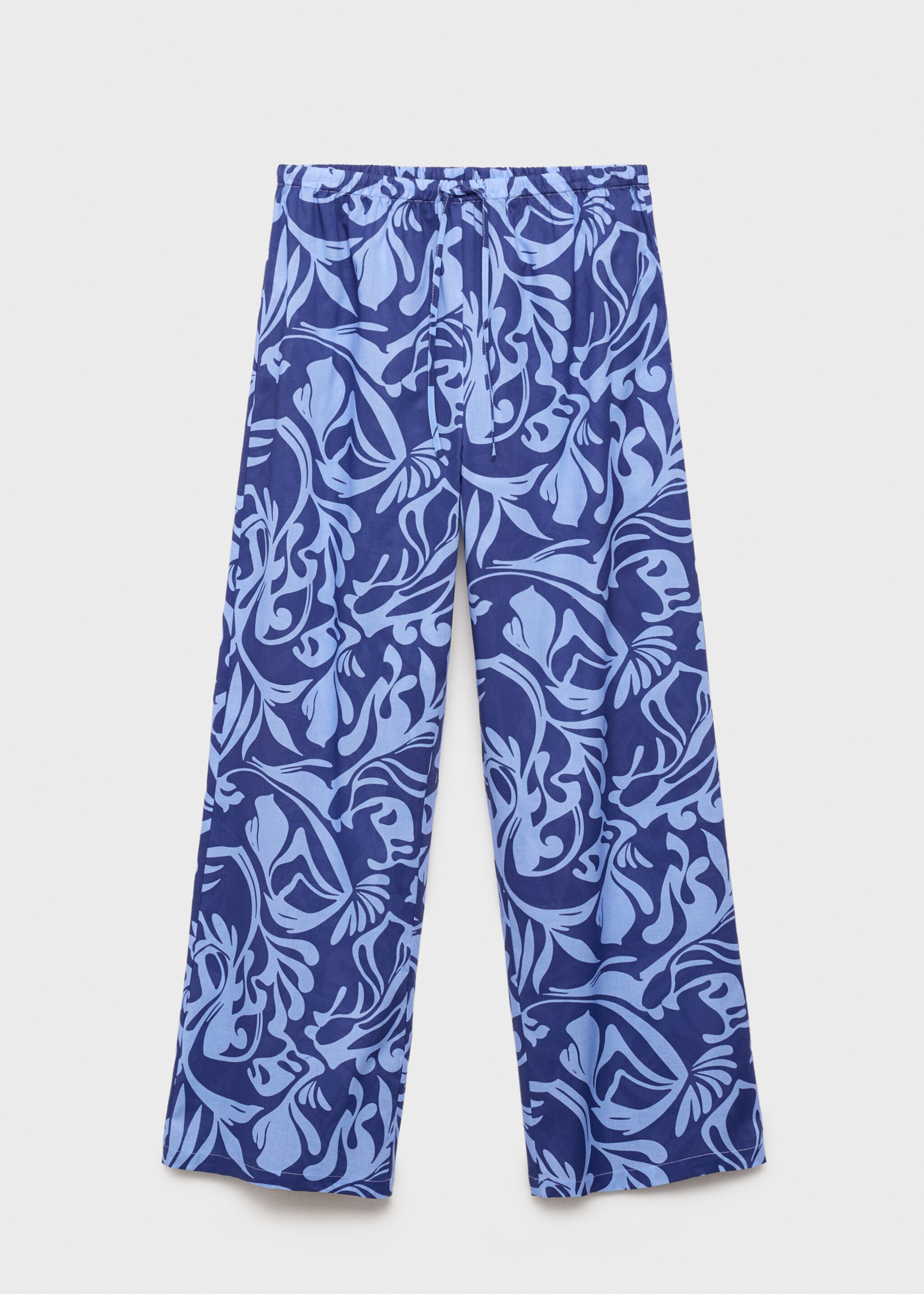 Cotton two-tone printed trousers - Article without model