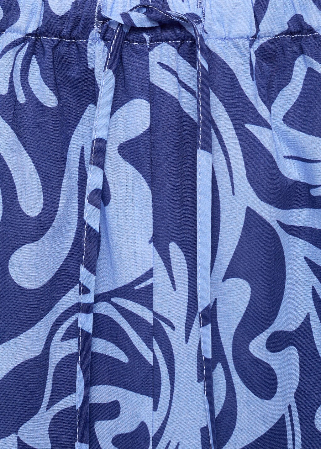 【COLOR iN ID】Two-tone button maxi cotton pants Cotton two-tone printed pants - Women | MANGO USA